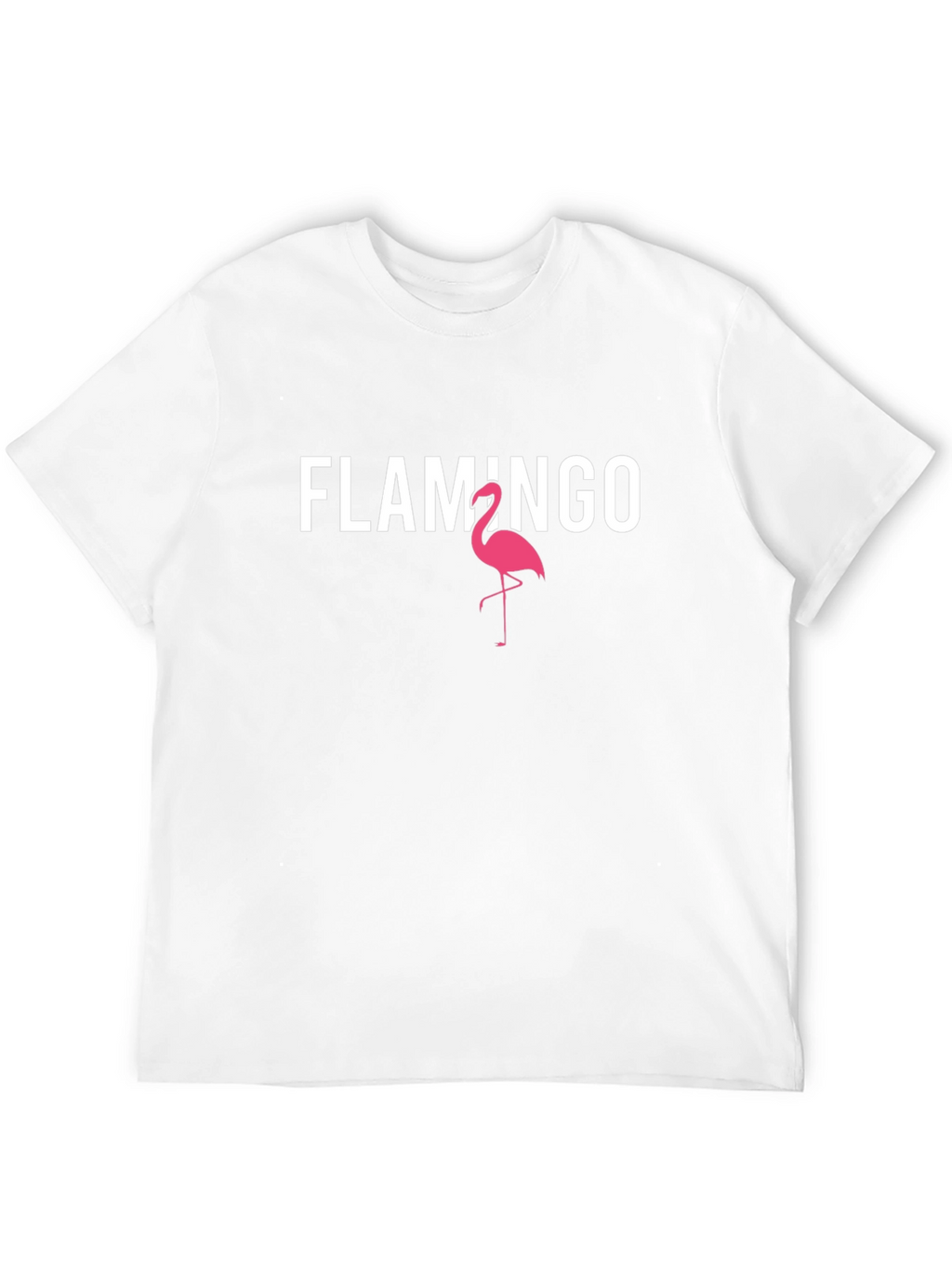 Flamingo Graphic Tee - Black Cotton Blend Casual Shirt