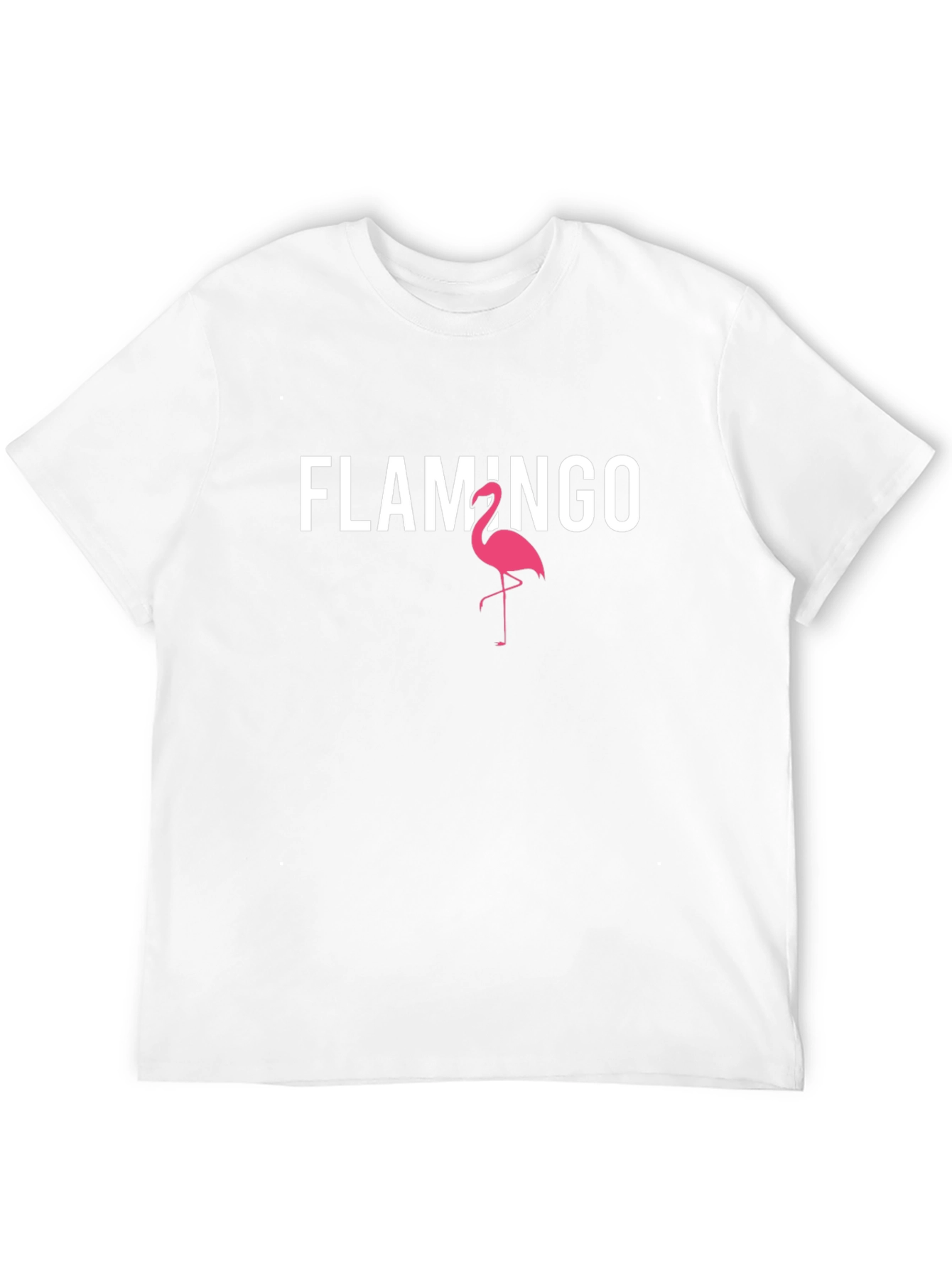 Flamingo Graphic Tee - Black Cotton Blend Casual Shirt