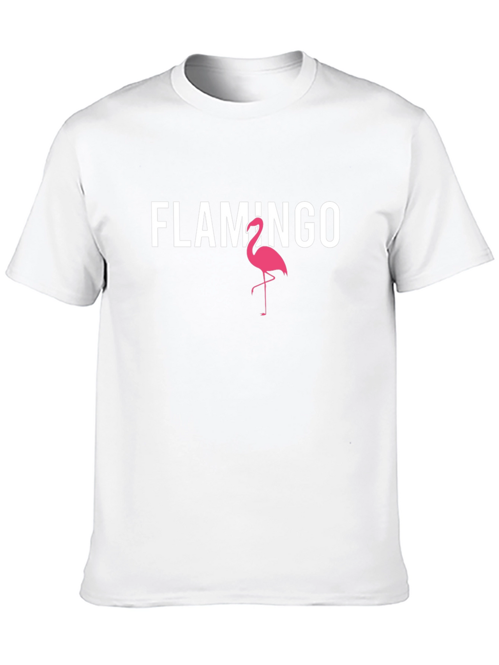 Flamingo Graphic Tee - Black Cotton Blend Casual Shirt