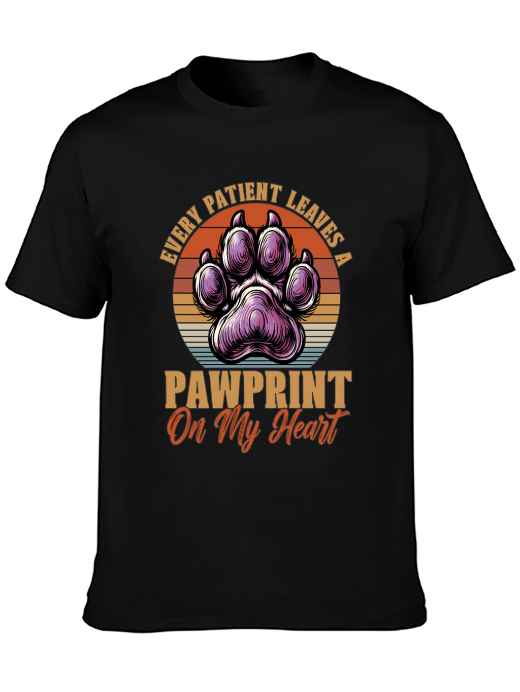 Pawprint Heart T-Shirt - Veterinary Love Tee