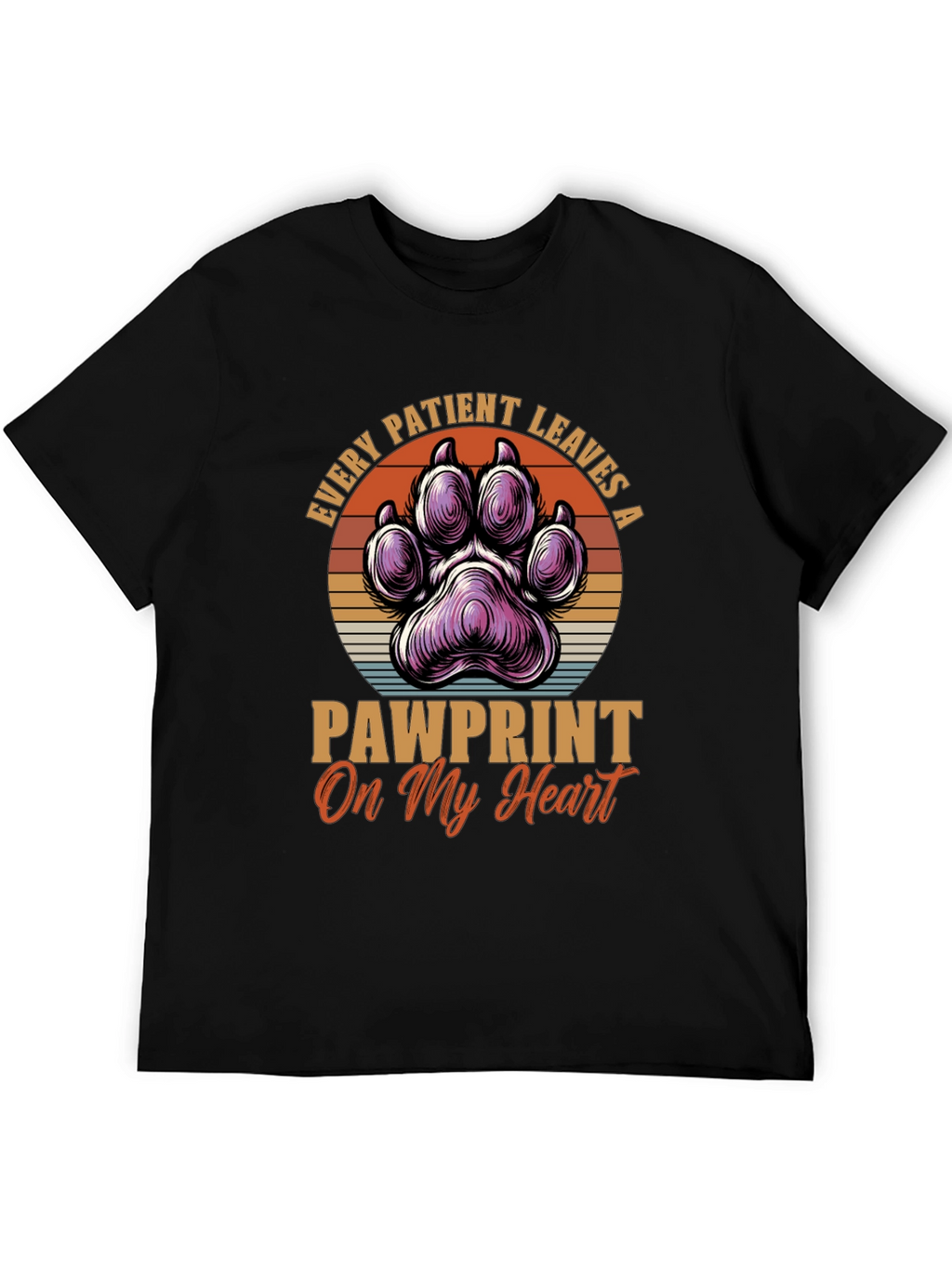 Pawprint Heart T-Shirt - Veterinary Love Tee