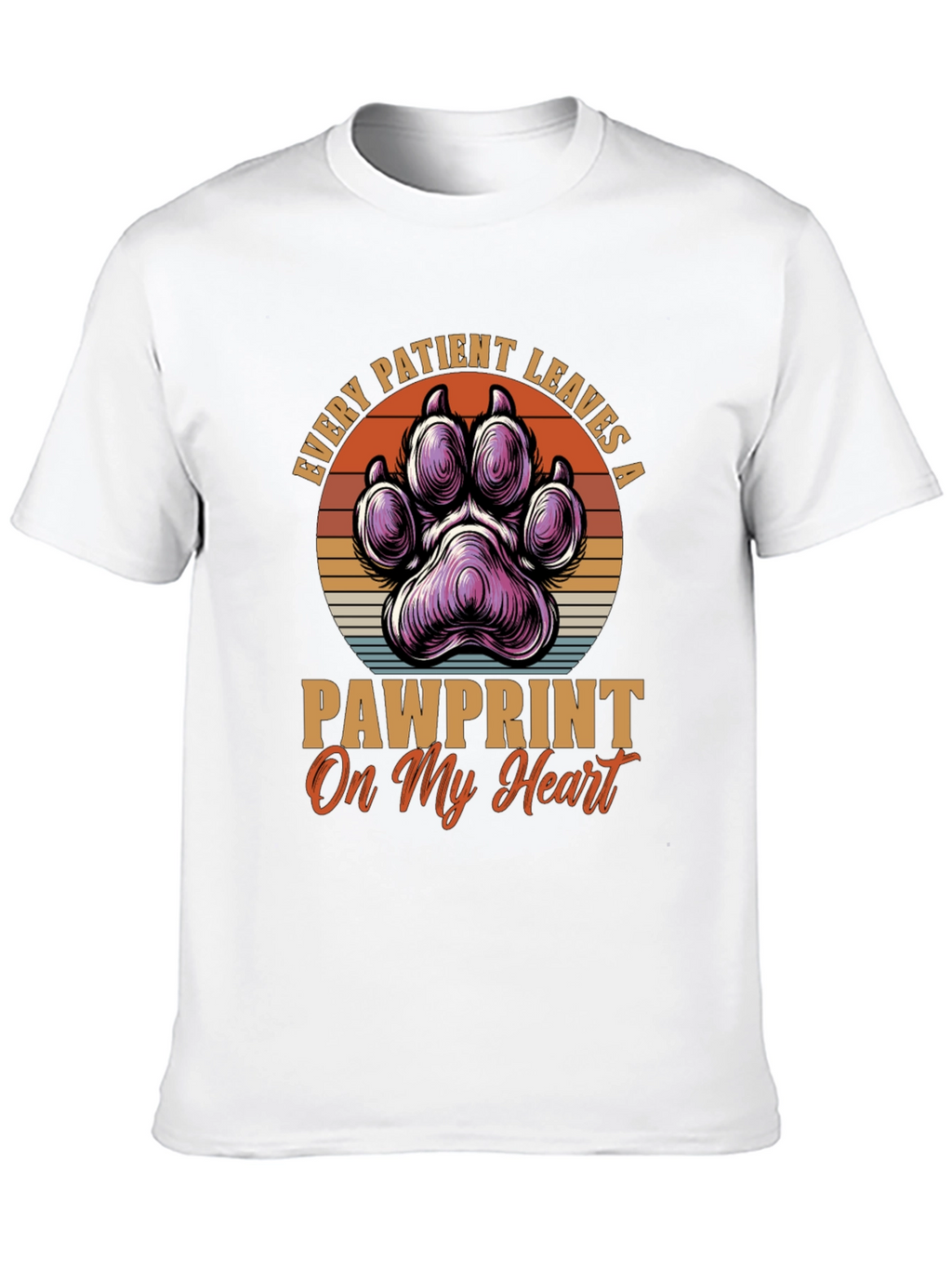 Pawprint Heart T-Shirt - Veterinary Love Tee
