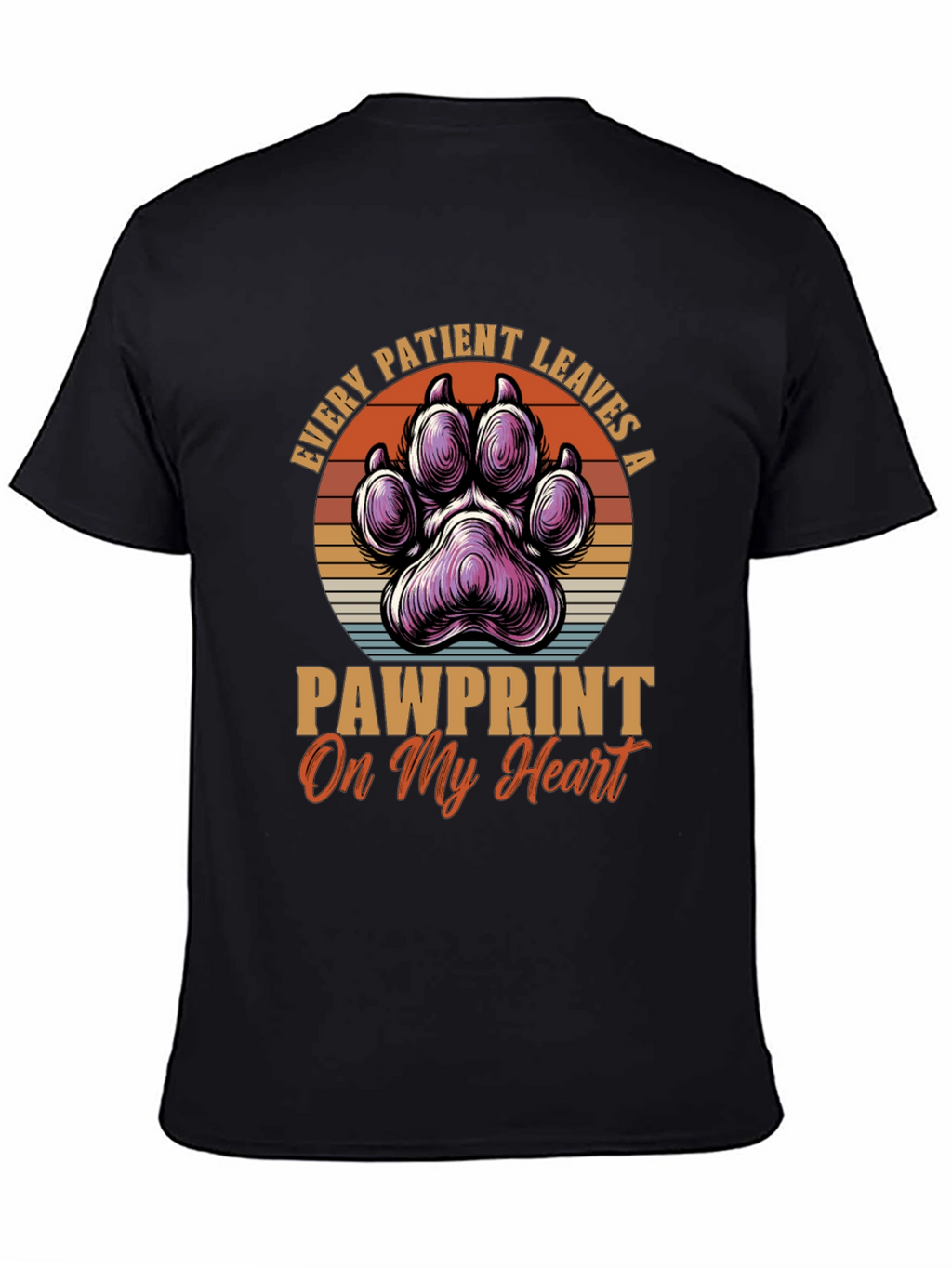 Pawprint Heart T-Shirt - Veterinary Love Tee