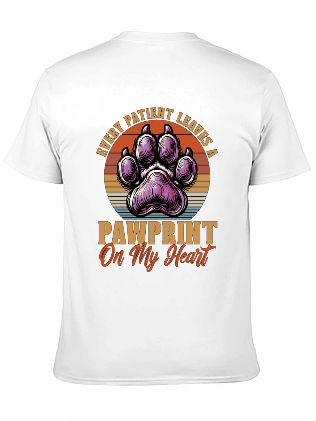 Pawprint Heart T-Shirt - Veterinary Love Tee