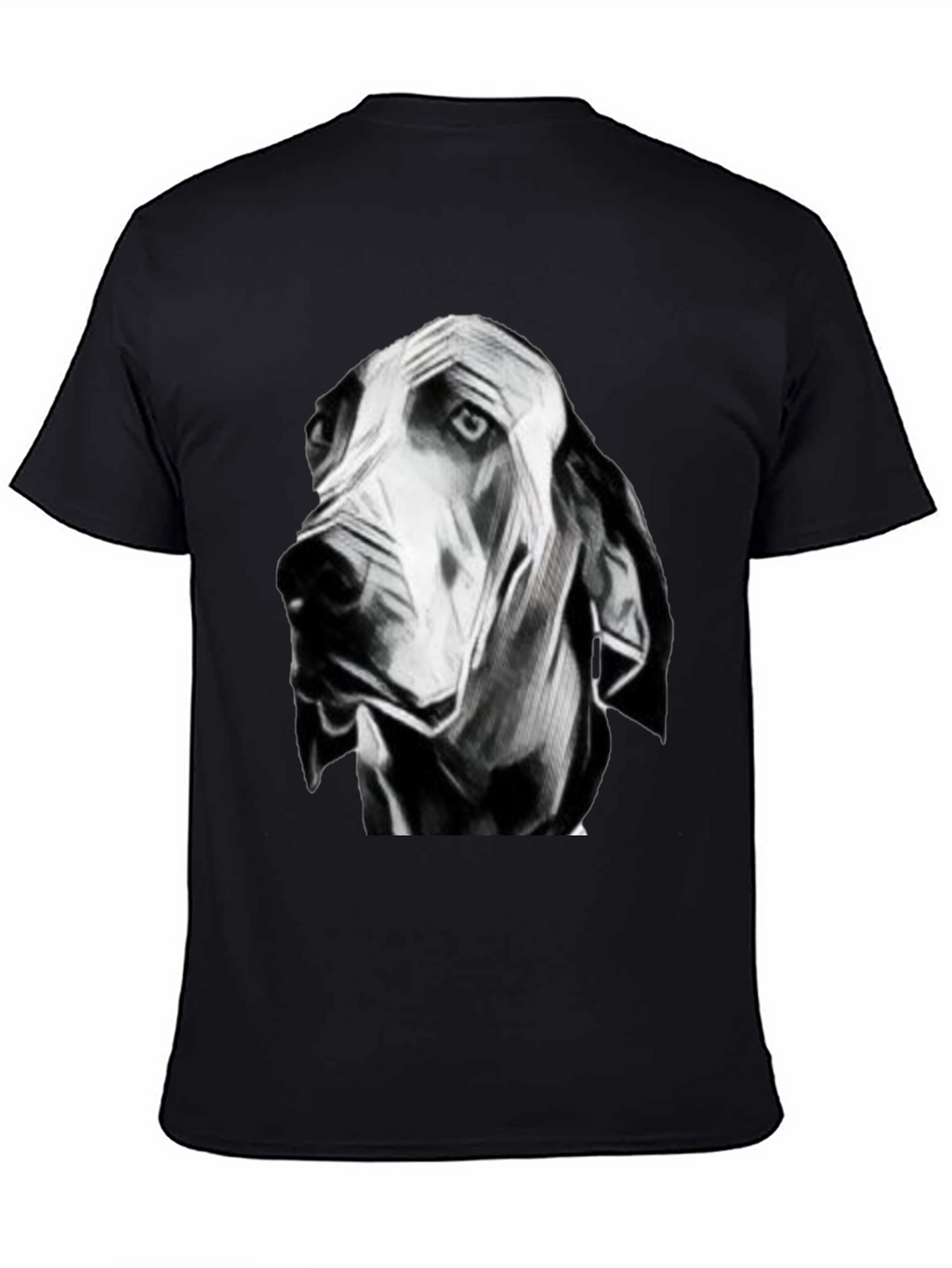 Dog Graphic Black T-Shirt for Men