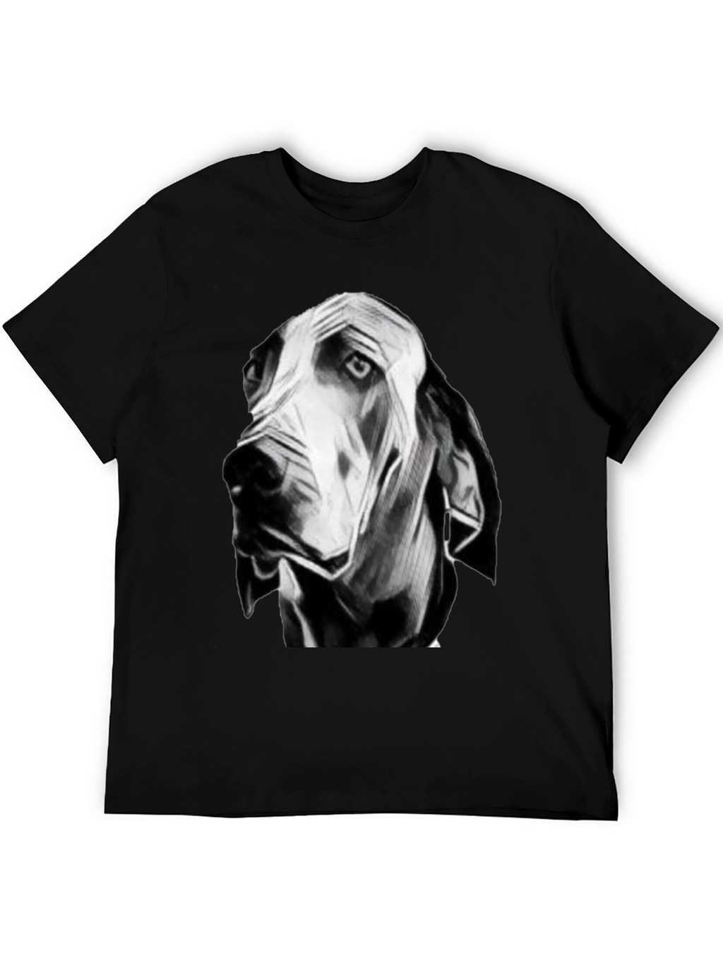 Dog Graphic Black T-Shirt for Men