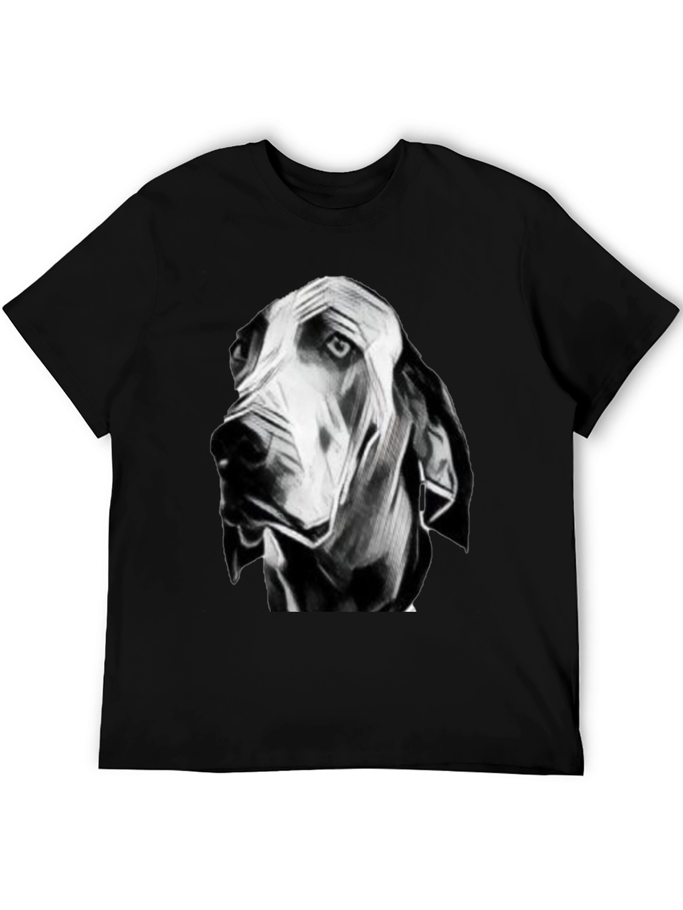 Dog Graphic Black T-Shirt for Men
