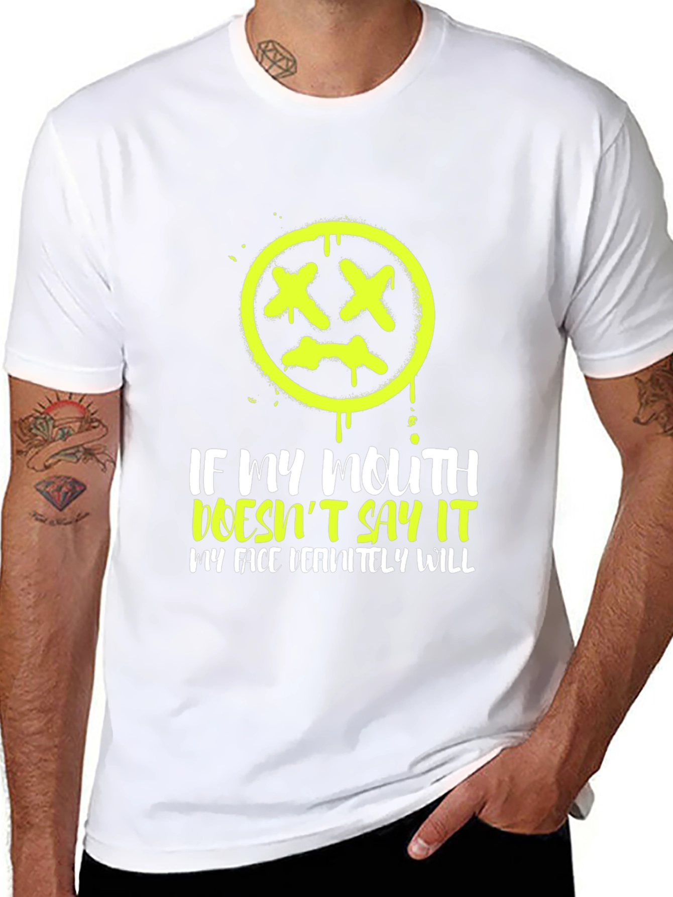 Graphic Tee - If My Mouth Doesnt Say It My Face Definitely Will