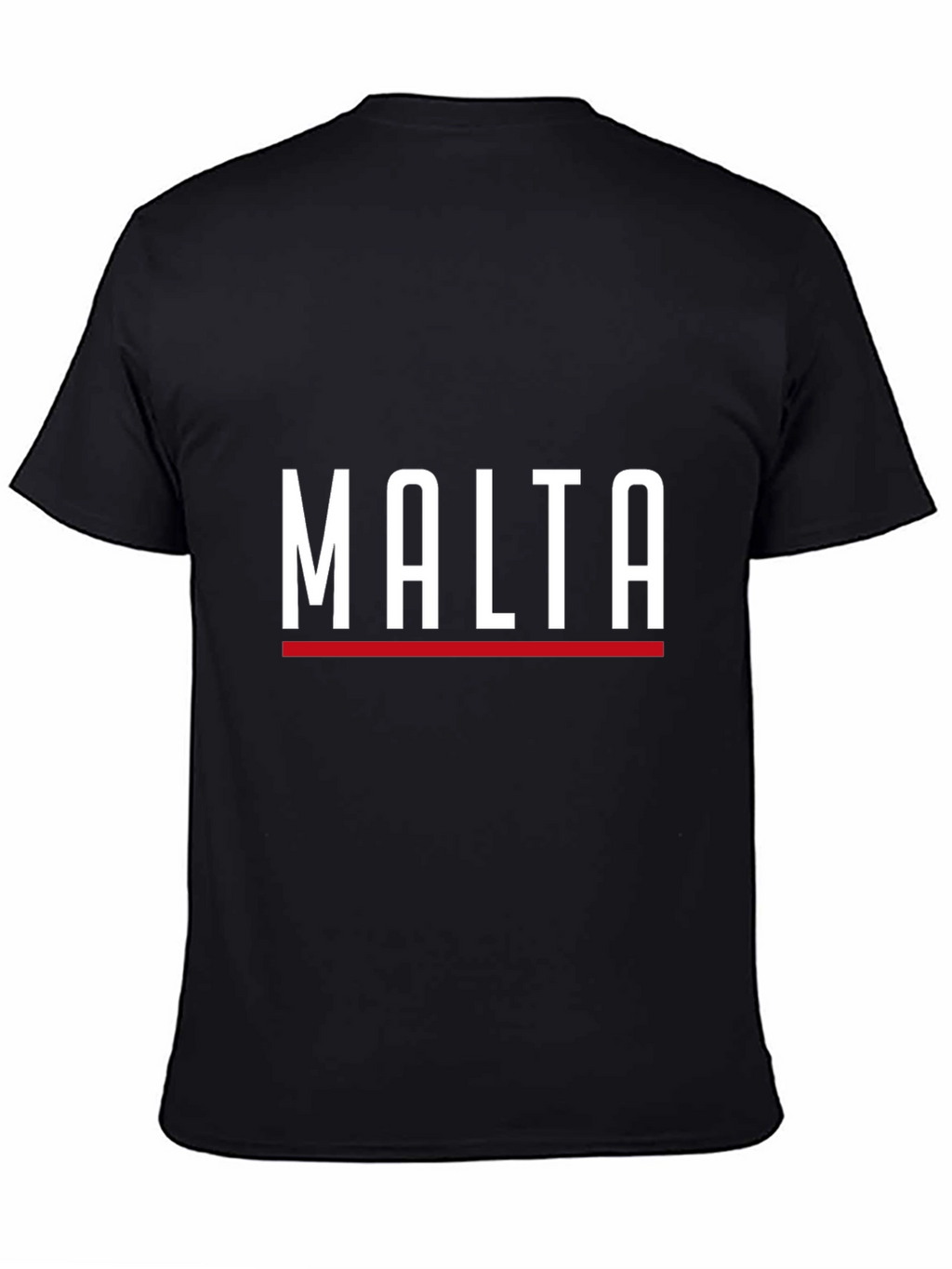 Malta Graphic Tee - Sleek Black Cotton T-Shirt