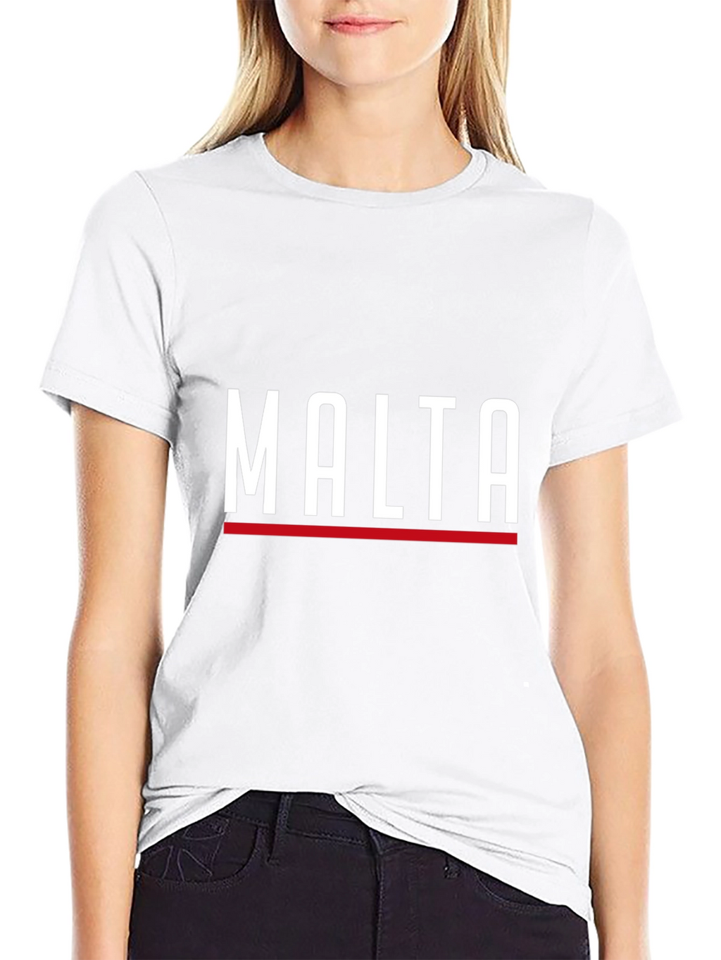 Malta Graphic Tee - Sleek Black Cotton T-Shirt