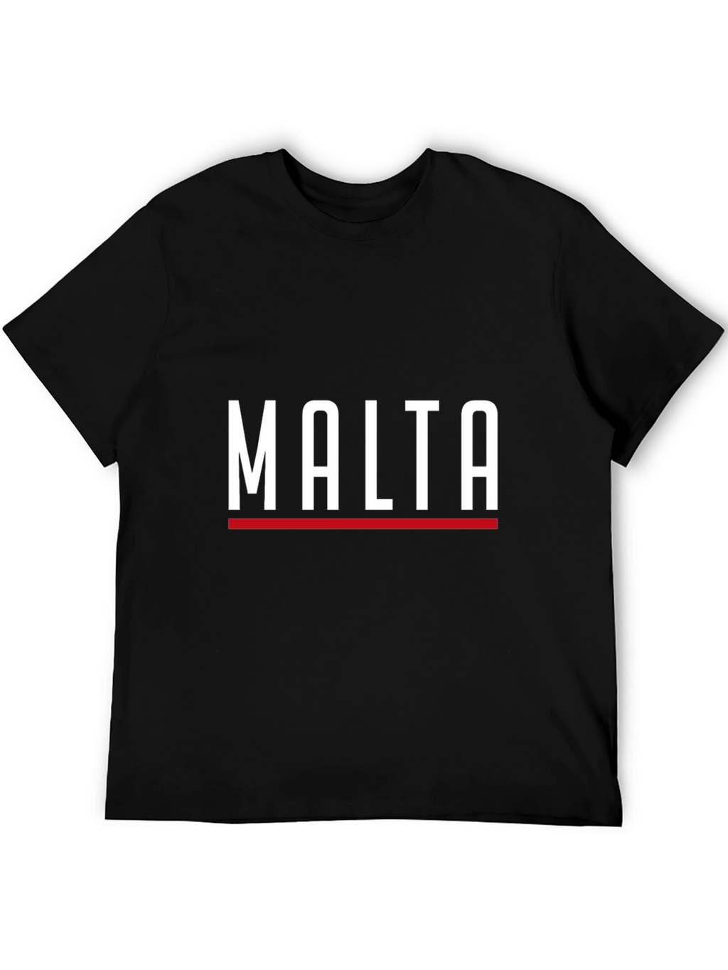 Malta Graphic Tee - Sleek Black Cotton T-Shirt