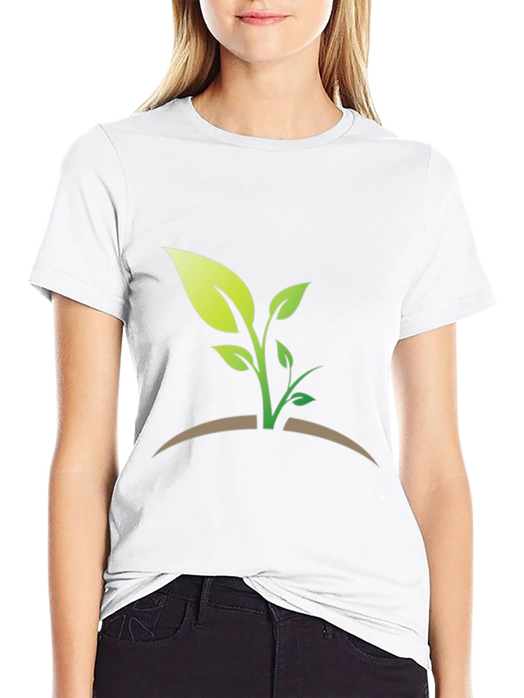 Green Sprout Graphic T-Shirt - Black