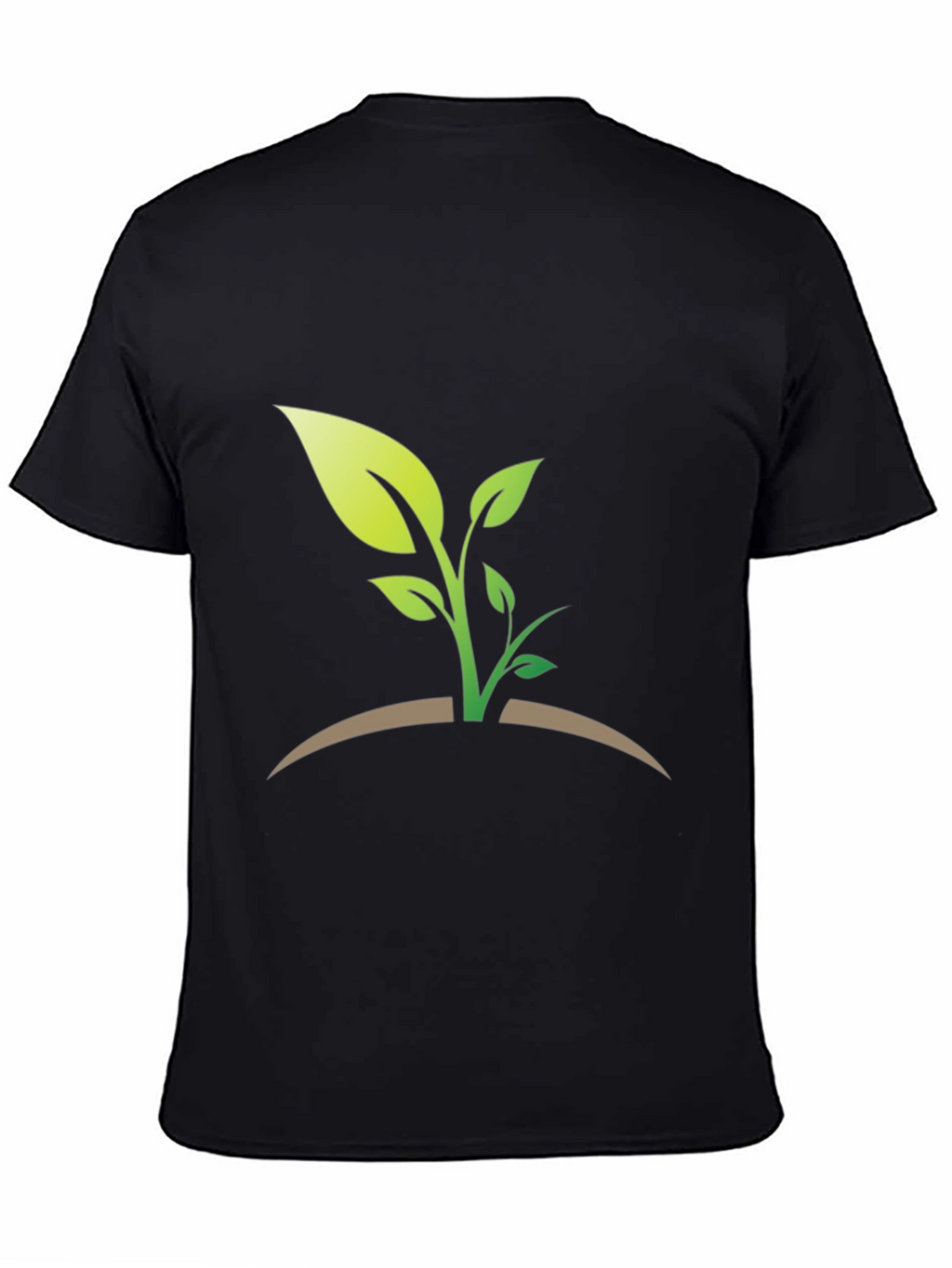 Green Sprout Graphic T-Shirt - Black