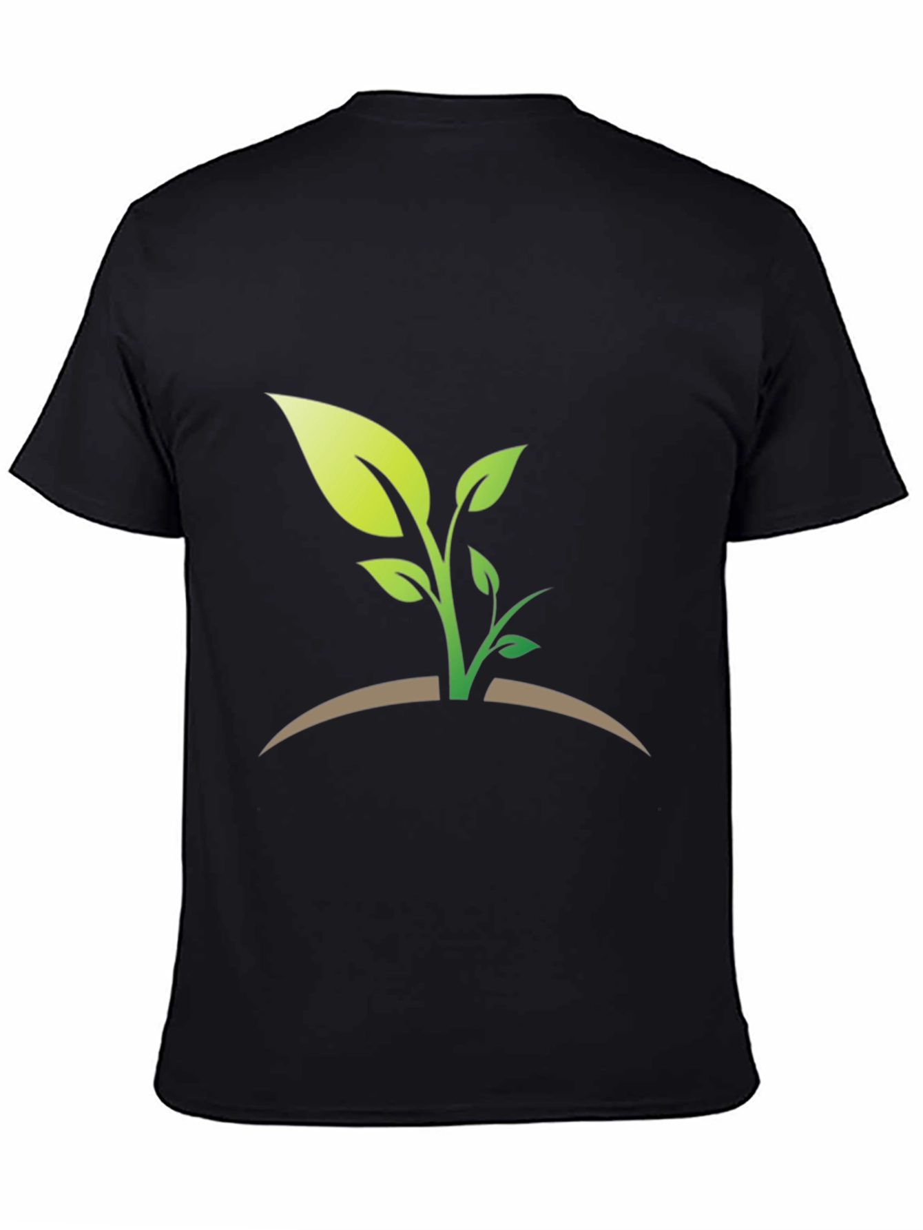Green Sprout Graphic T-Shirt - Black