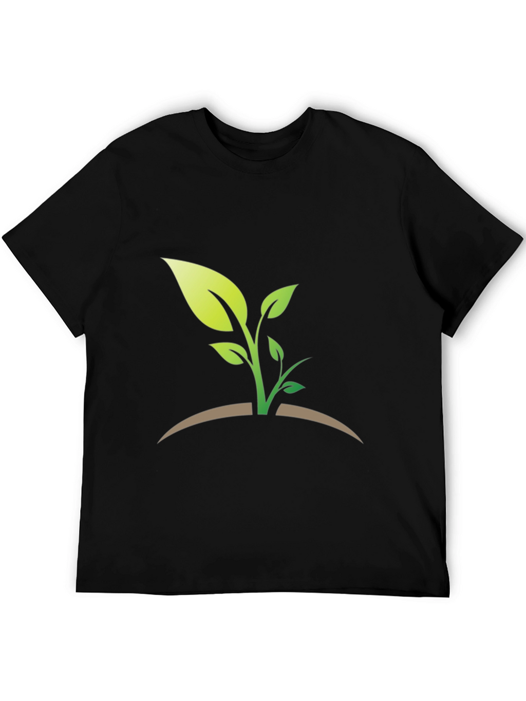 Green Sprout Graphic T-Shirt - Black