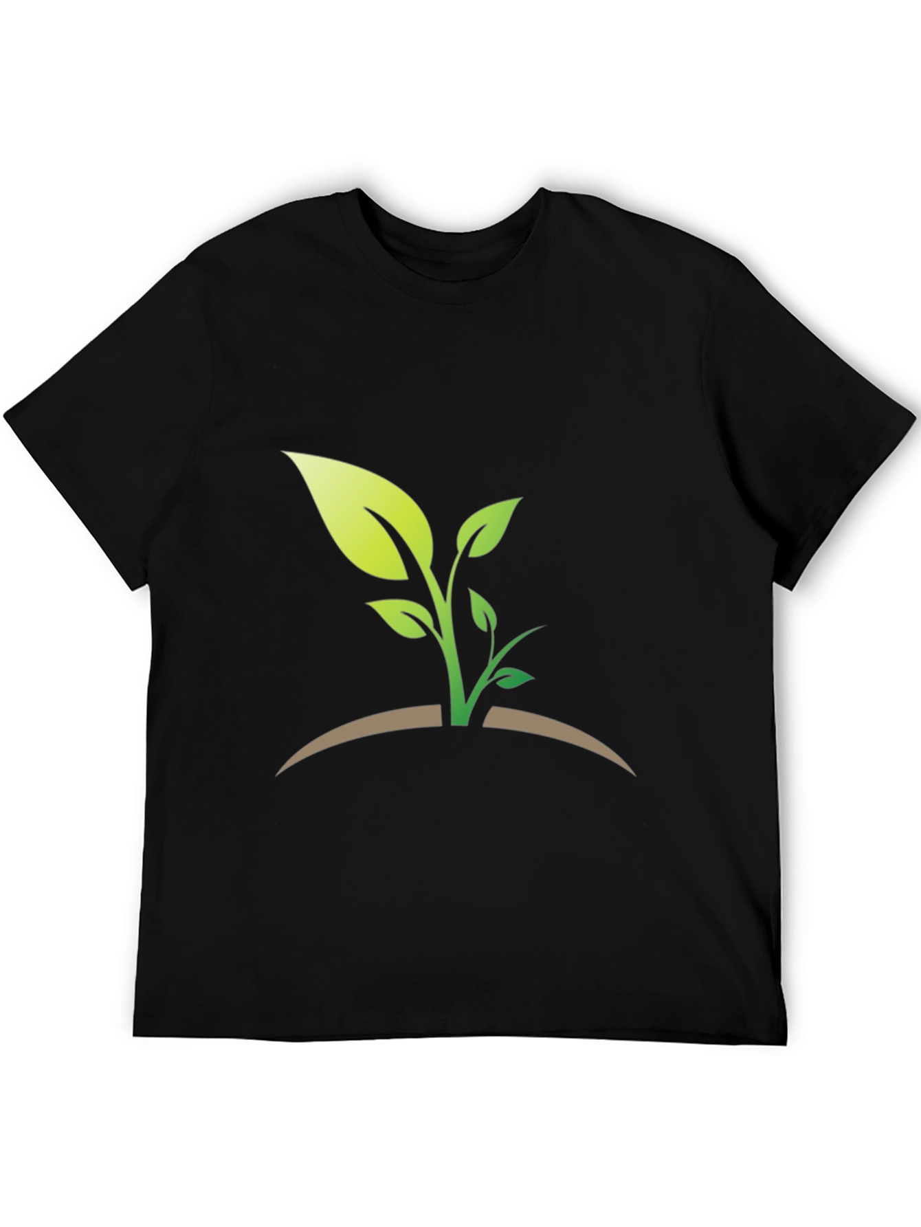 Green Sprout Graphic T-Shirt - Black