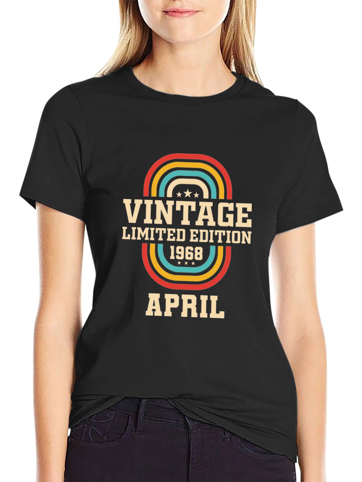 Vintage 1968 April Limited Edition Birthday T-Shirt