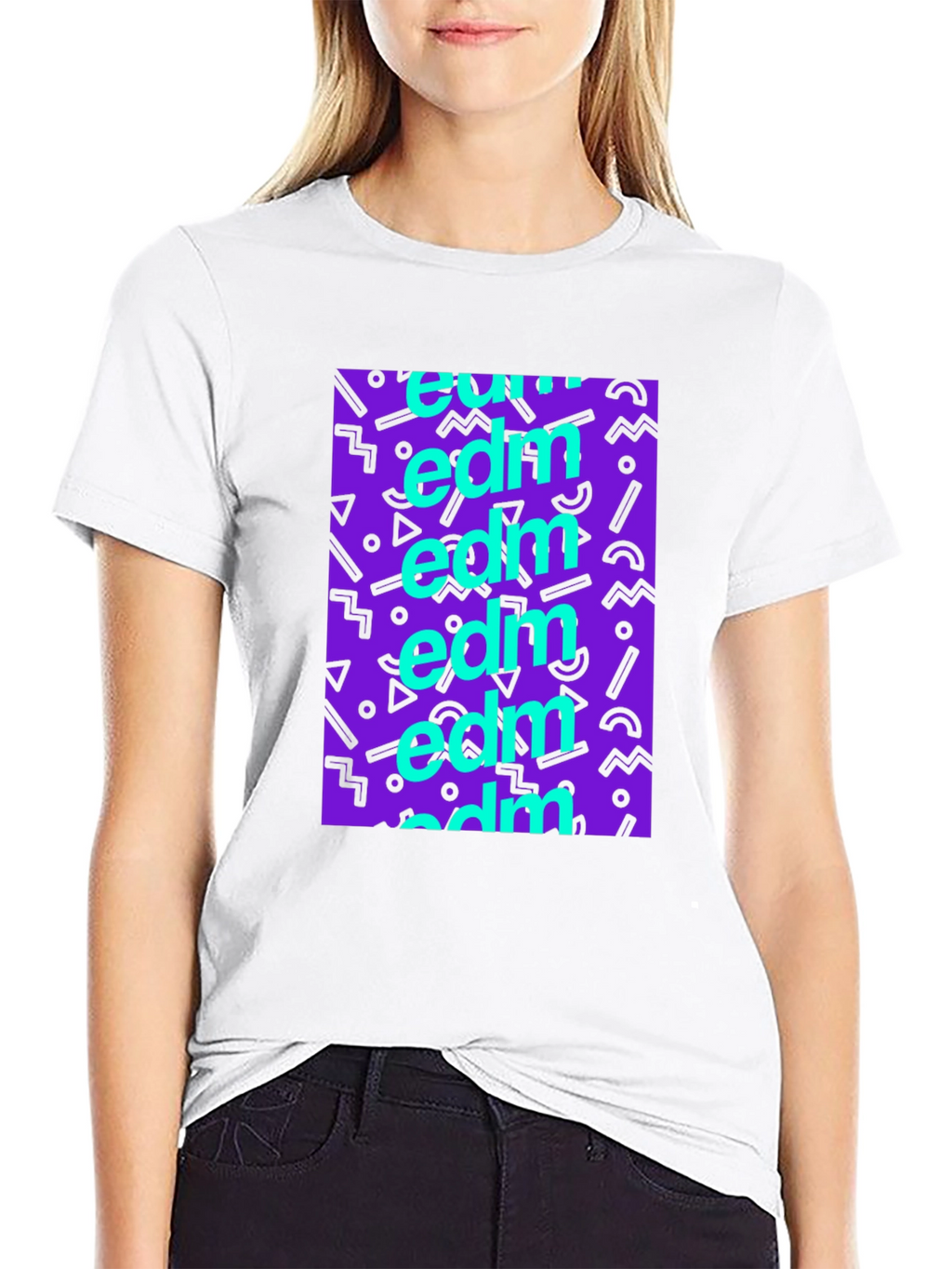EDM Pattern Black T-Shirt