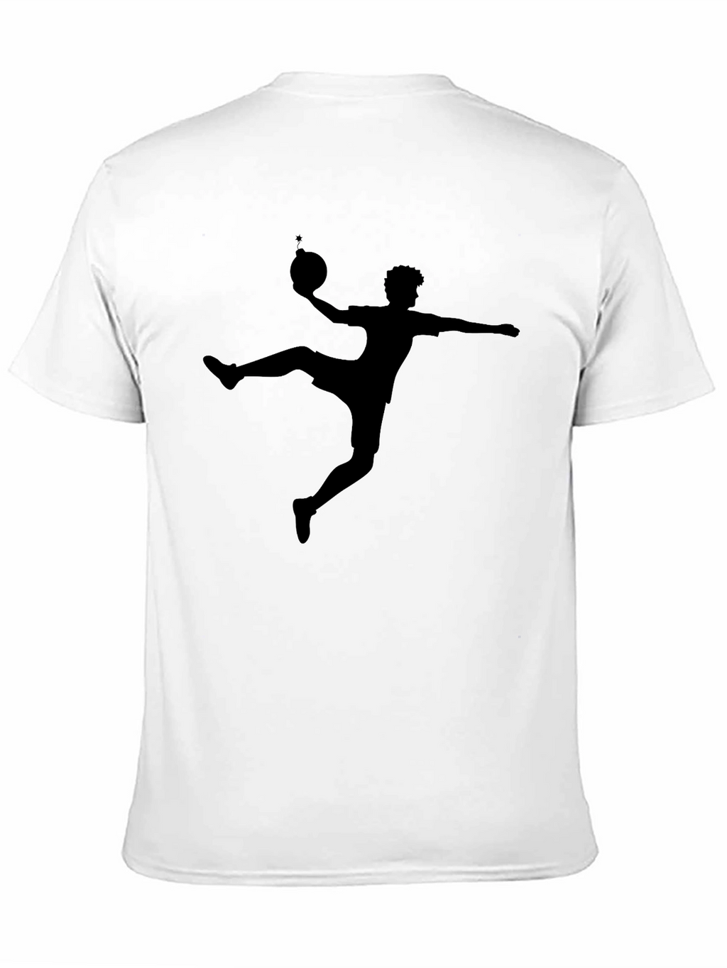 Black T-Shirt with Silhouette Sport Design