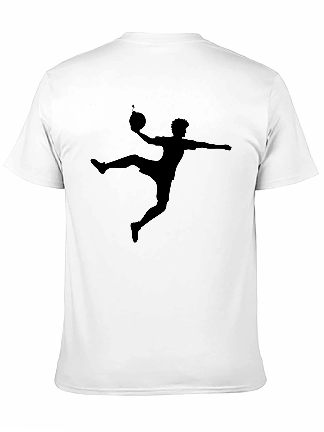 Black T-Shirt with Silhouette Sport Design