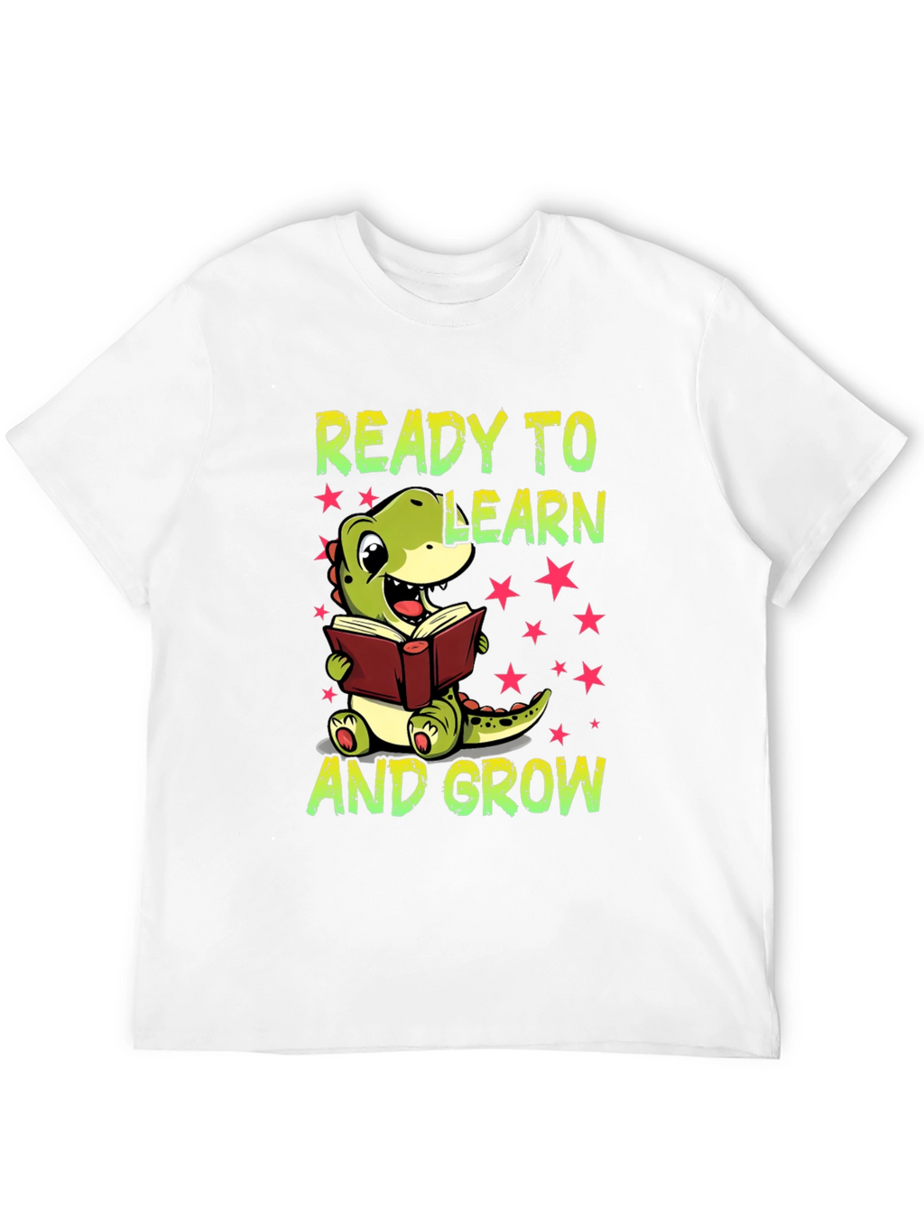 Ready To Learn T-Shirt - Cute Dinosaur Graphic Tee
