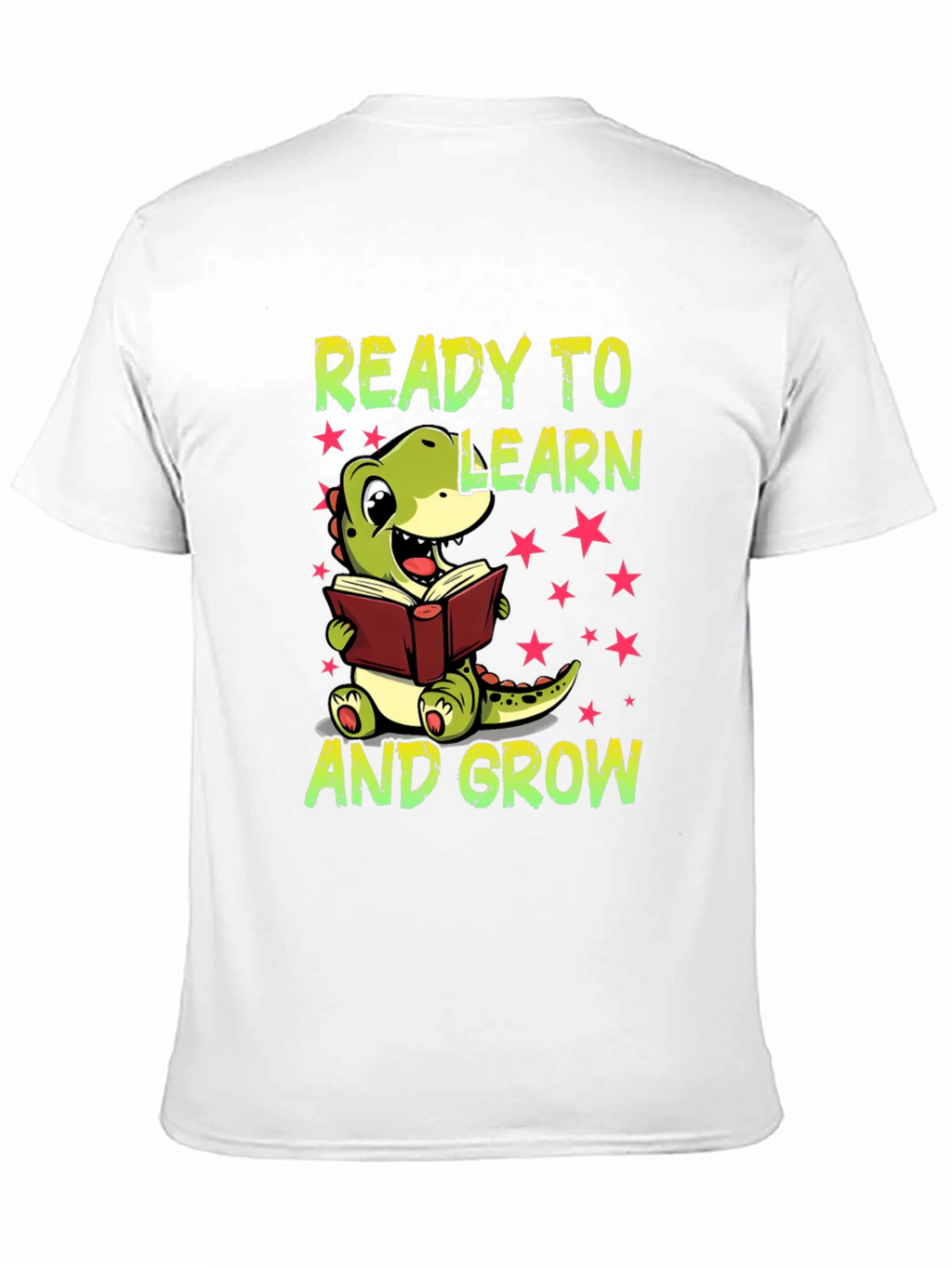 Ready To Learn T-Shirt - Cute Dinosaur Graphic Tee