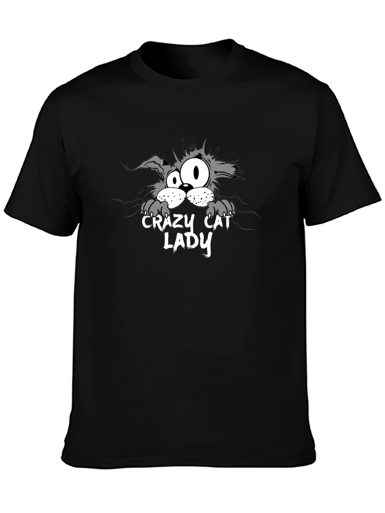 Crazy Cat Lady Graphic Tee - Unisex Black T-Shirt