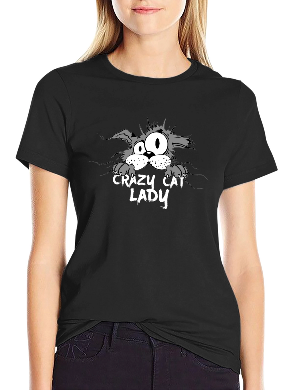 Crazy Cat Lady Graphic Tee - Unisex Black T-Shirt