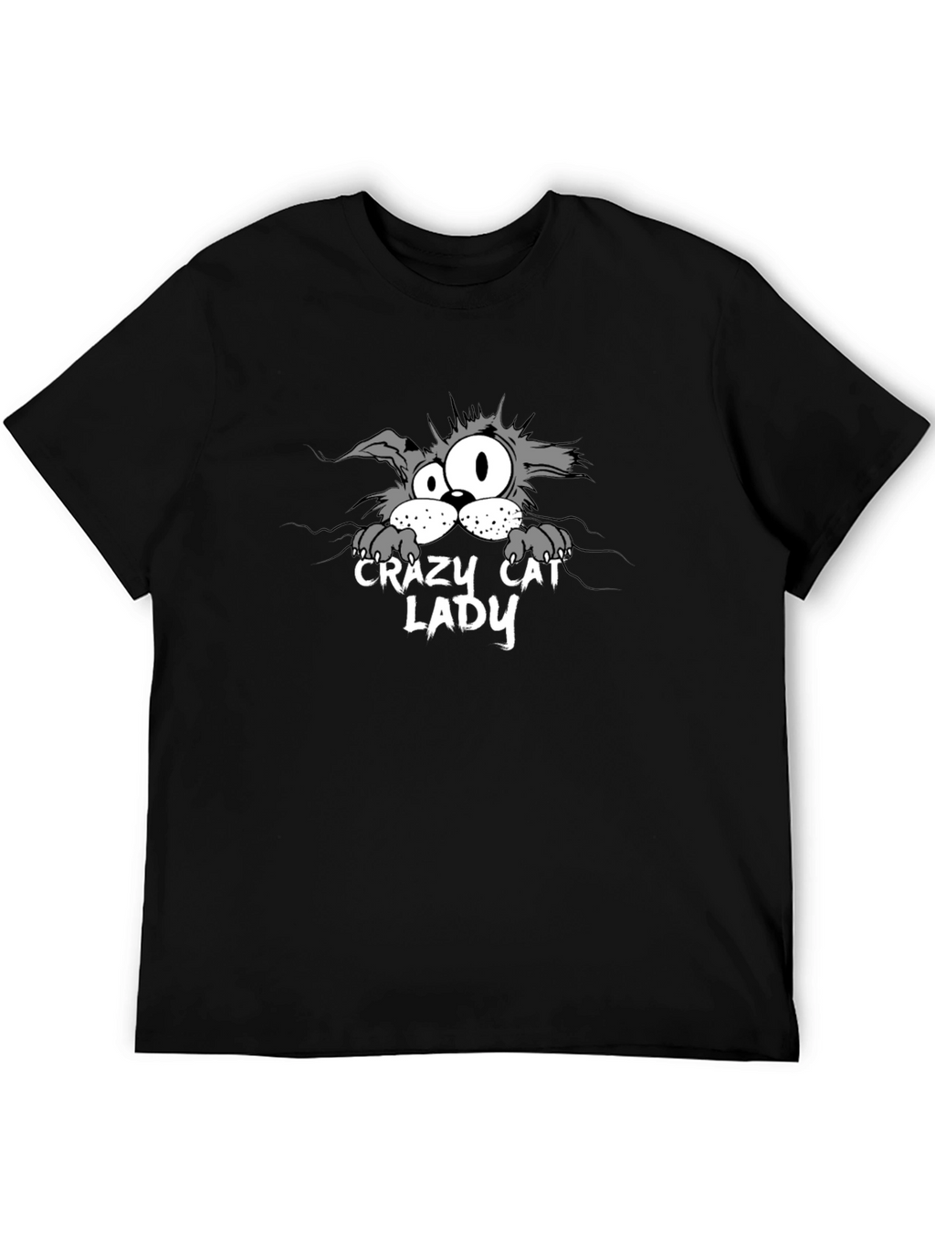 Crazy Cat Lady Graphic Tee - Unisex Black T-Shirt