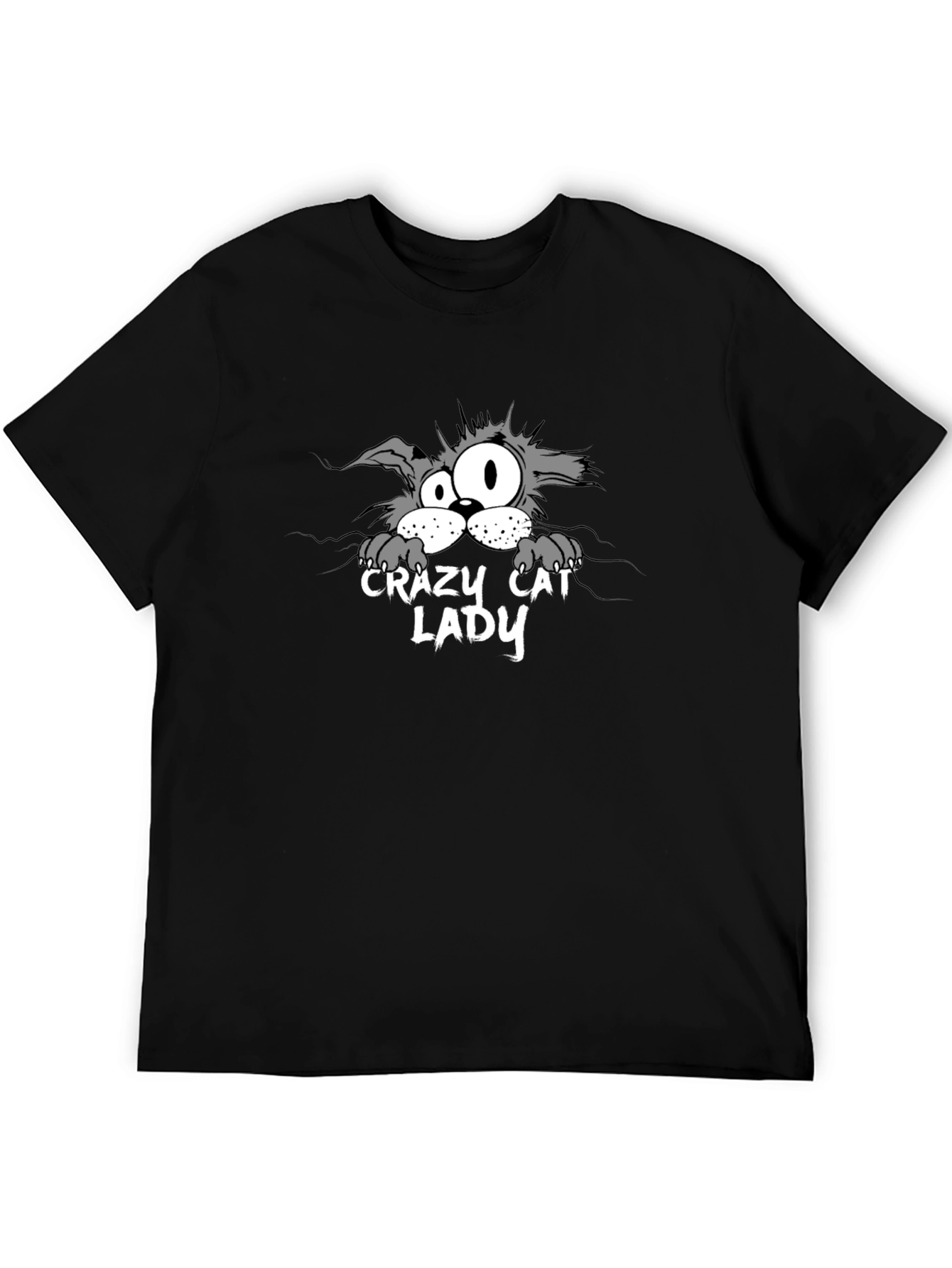 Crazy Cat Lady Graphic Tee - Unisex Black T-Shirt