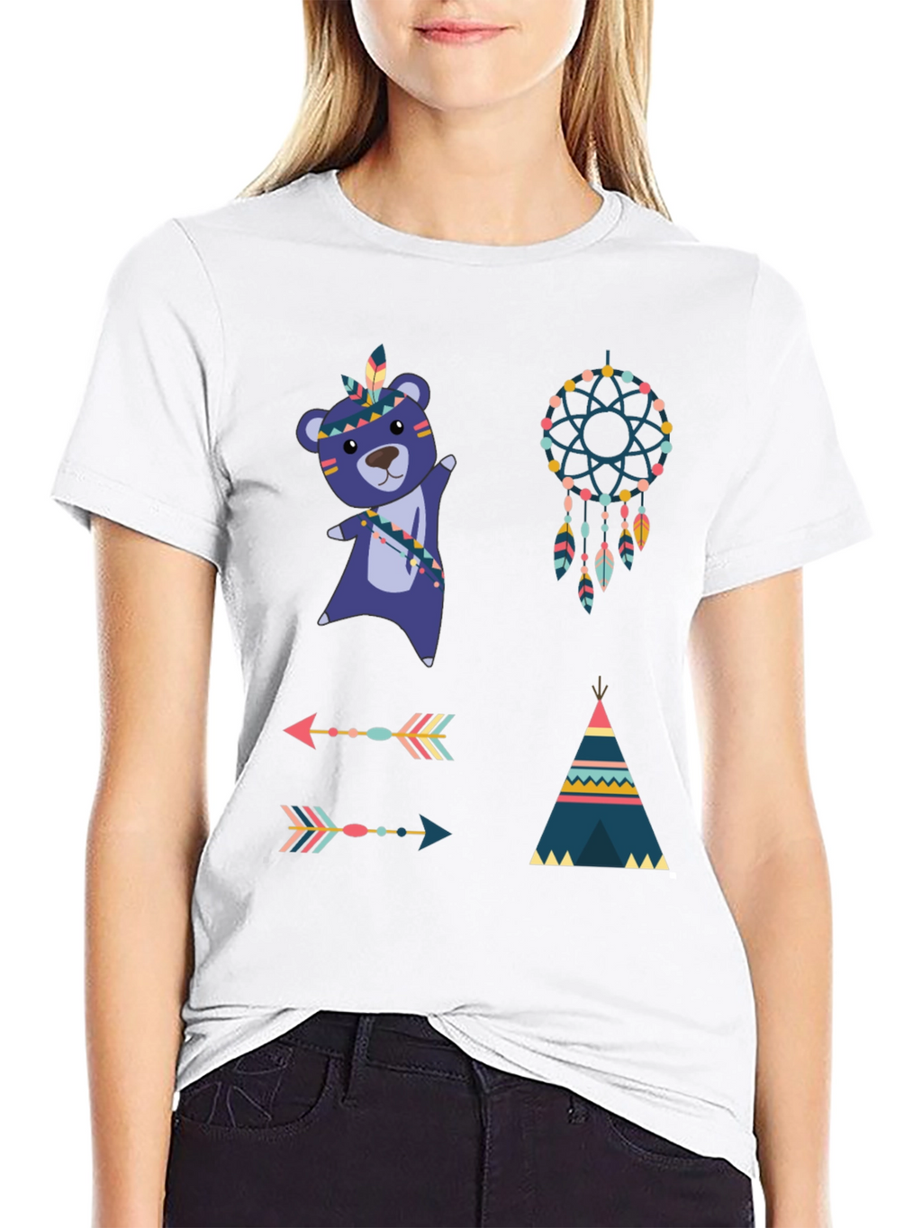 Tribal Bear Tee Dreamcatcher Shirt