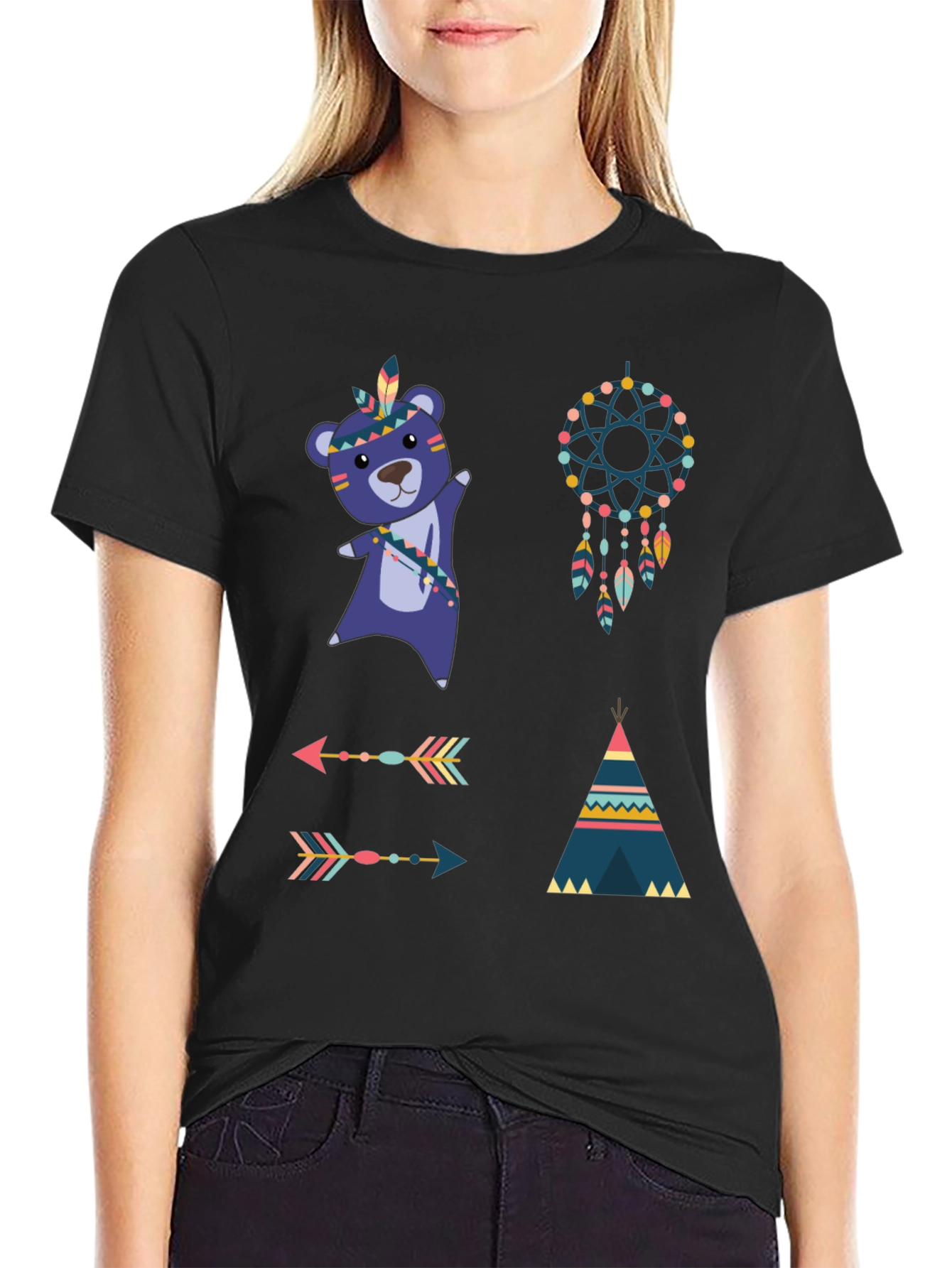 Tribal Bear Tee Dreamcatcher Shirt