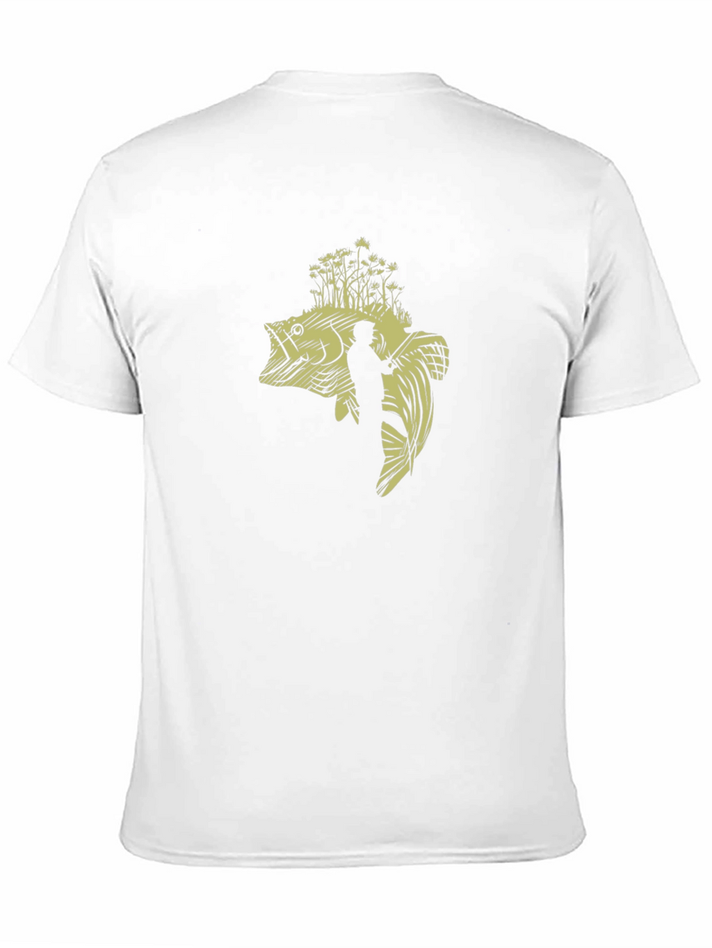 Bass Fishing Graphic T-Shirt - Black