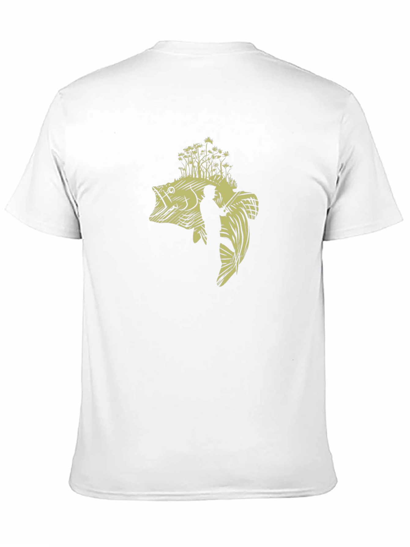 Bass Fishing Graphic T-Shirt - Black