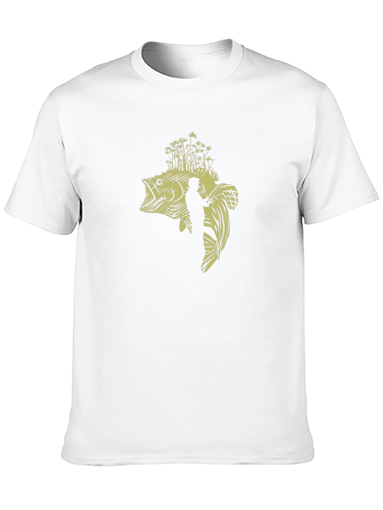 Bass Fishing Graphic T-Shirt - Black
