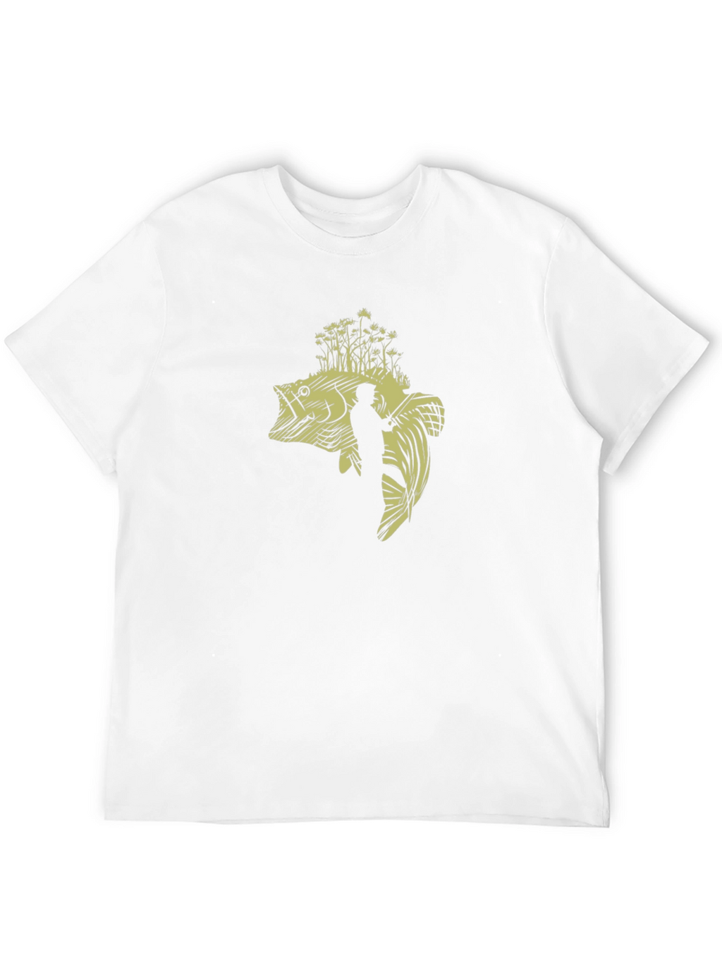 Bass Fishing Graphic T-Shirt - Black