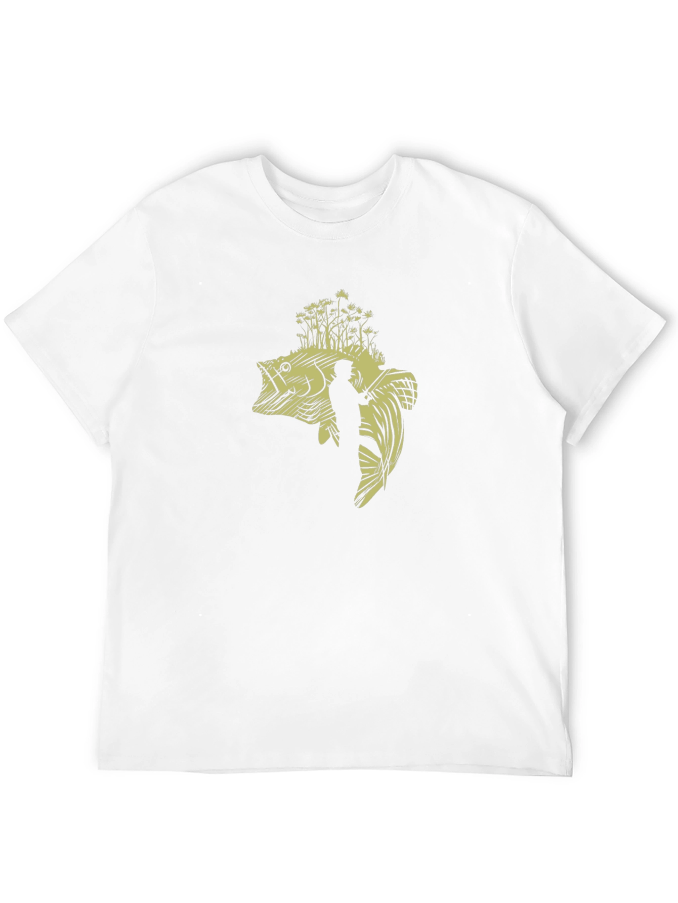 Bass Fishing Graphic T-Shirt - Black