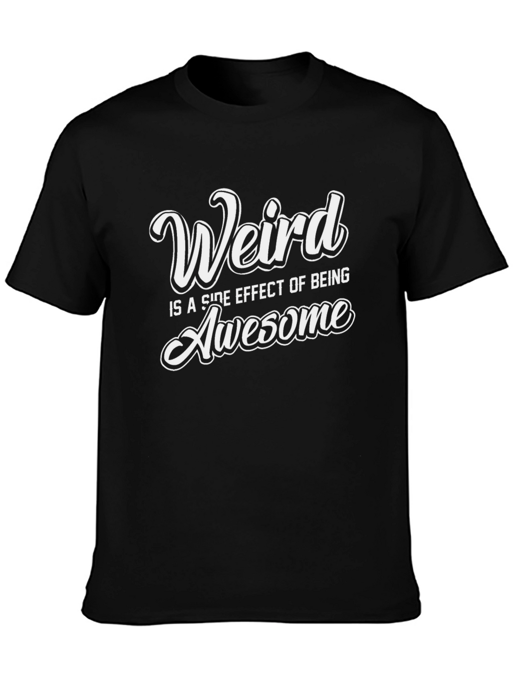 Weird is Awesome Graphic Tee - Mens Black T-Shirt