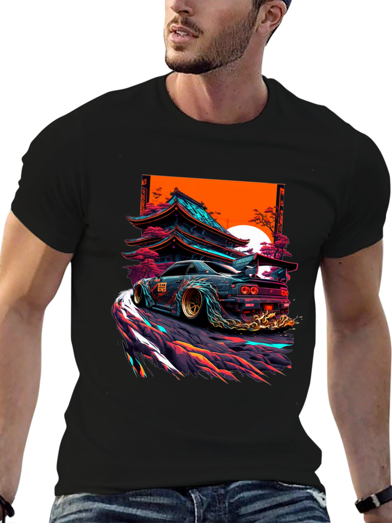 Japanese Drift Car Graphic T-Shirt
