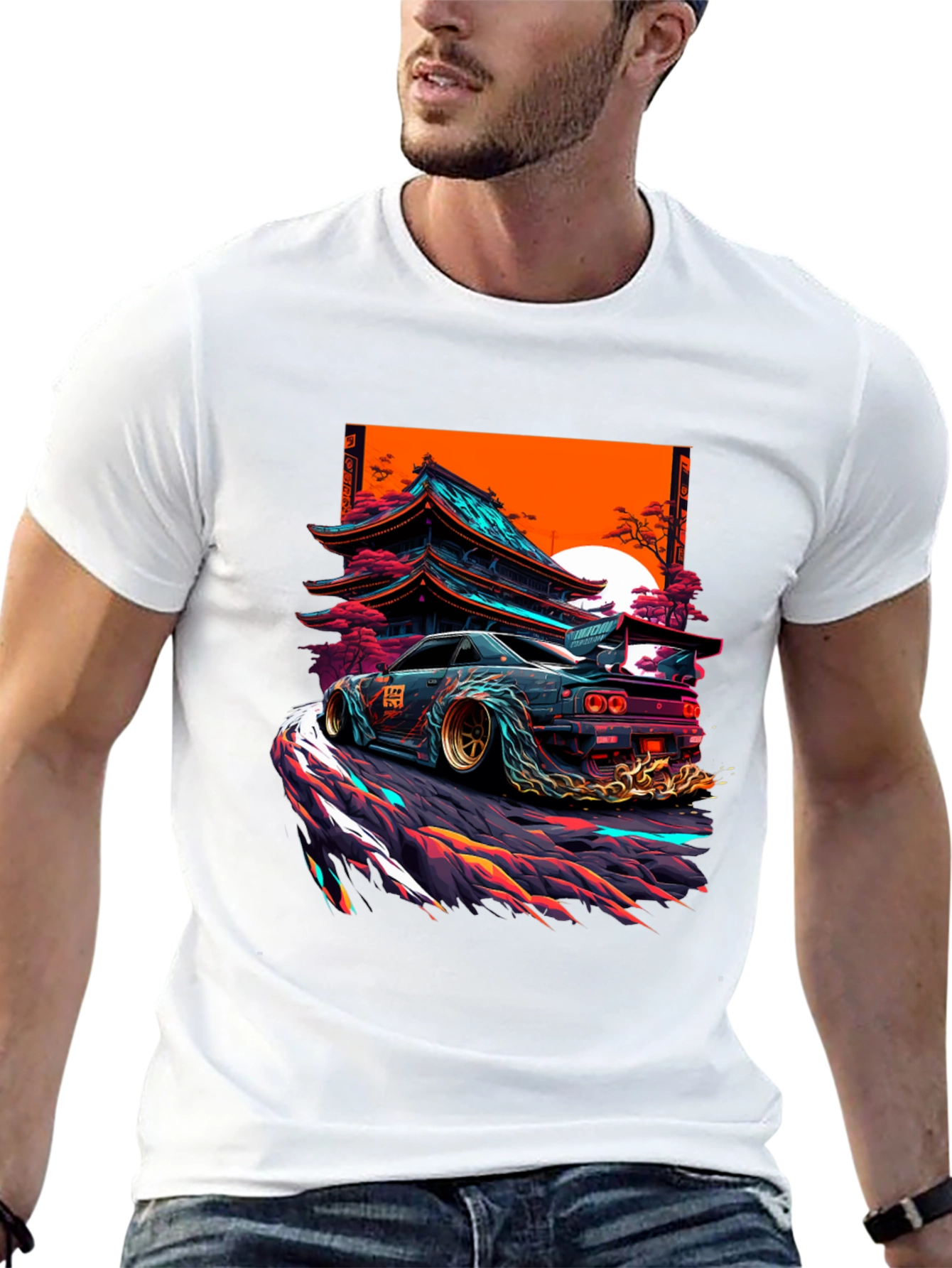 Japanese Drift Car Graphic T-Shirt