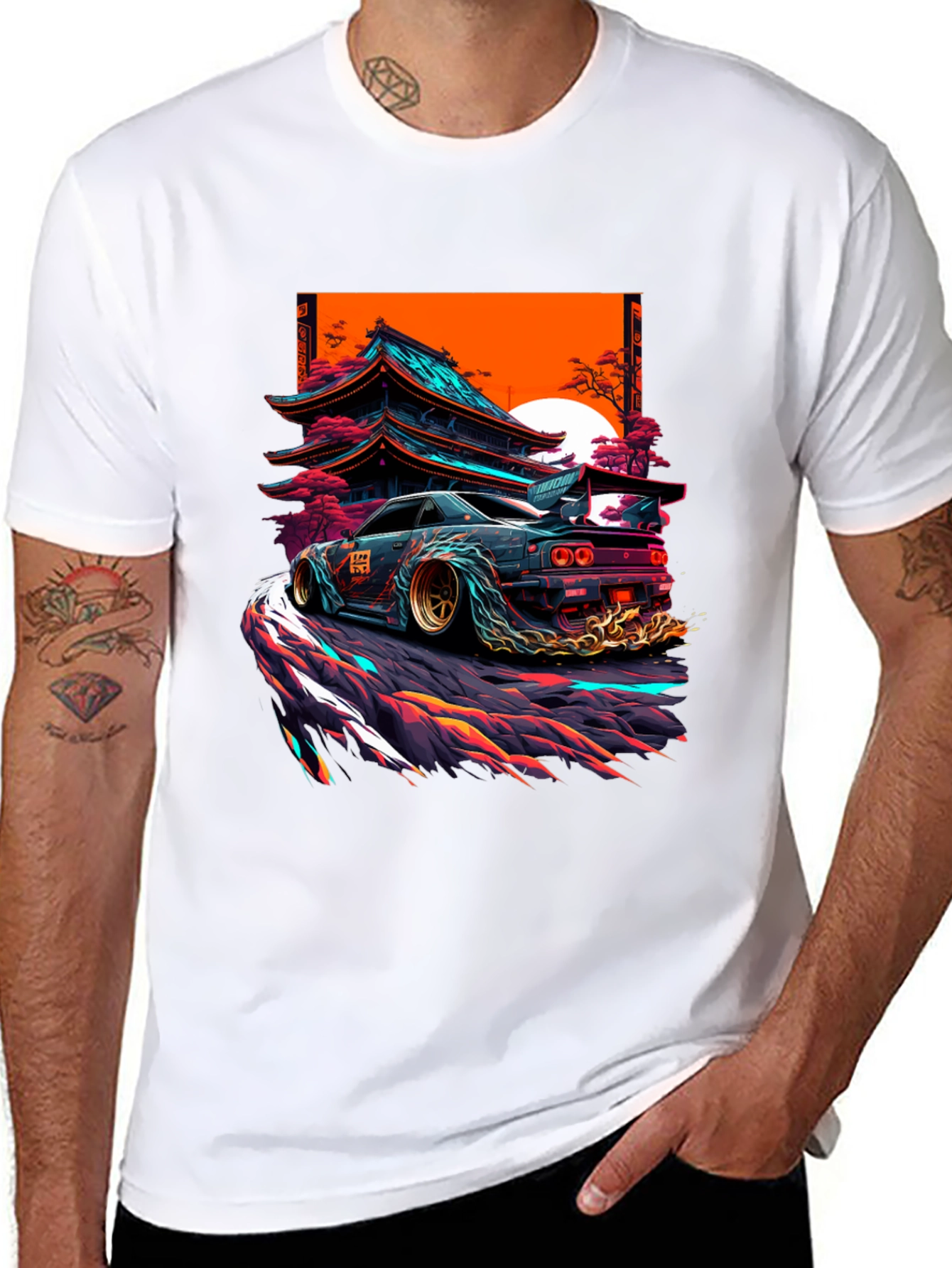 Japanese Drift Car Graphic T-Shirt