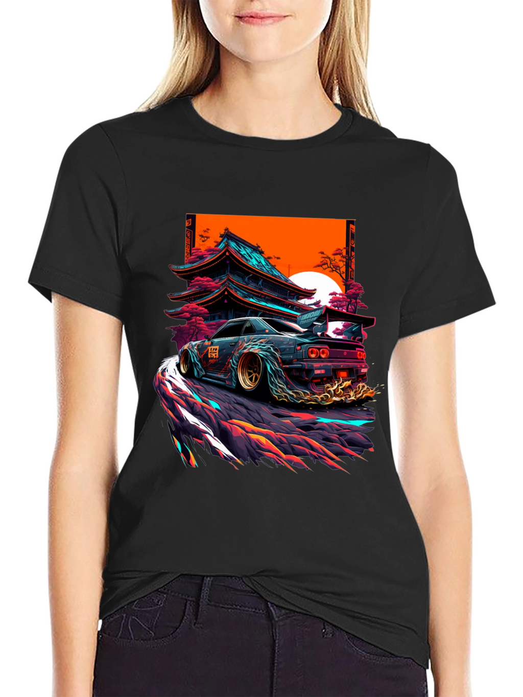 Japanese Drift Car Graphic T-Shirt