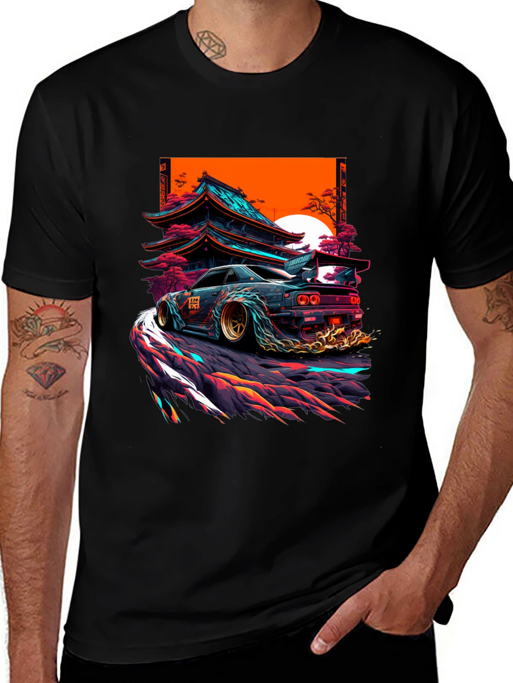 Japanese Drift Car Graphic T-Shirt