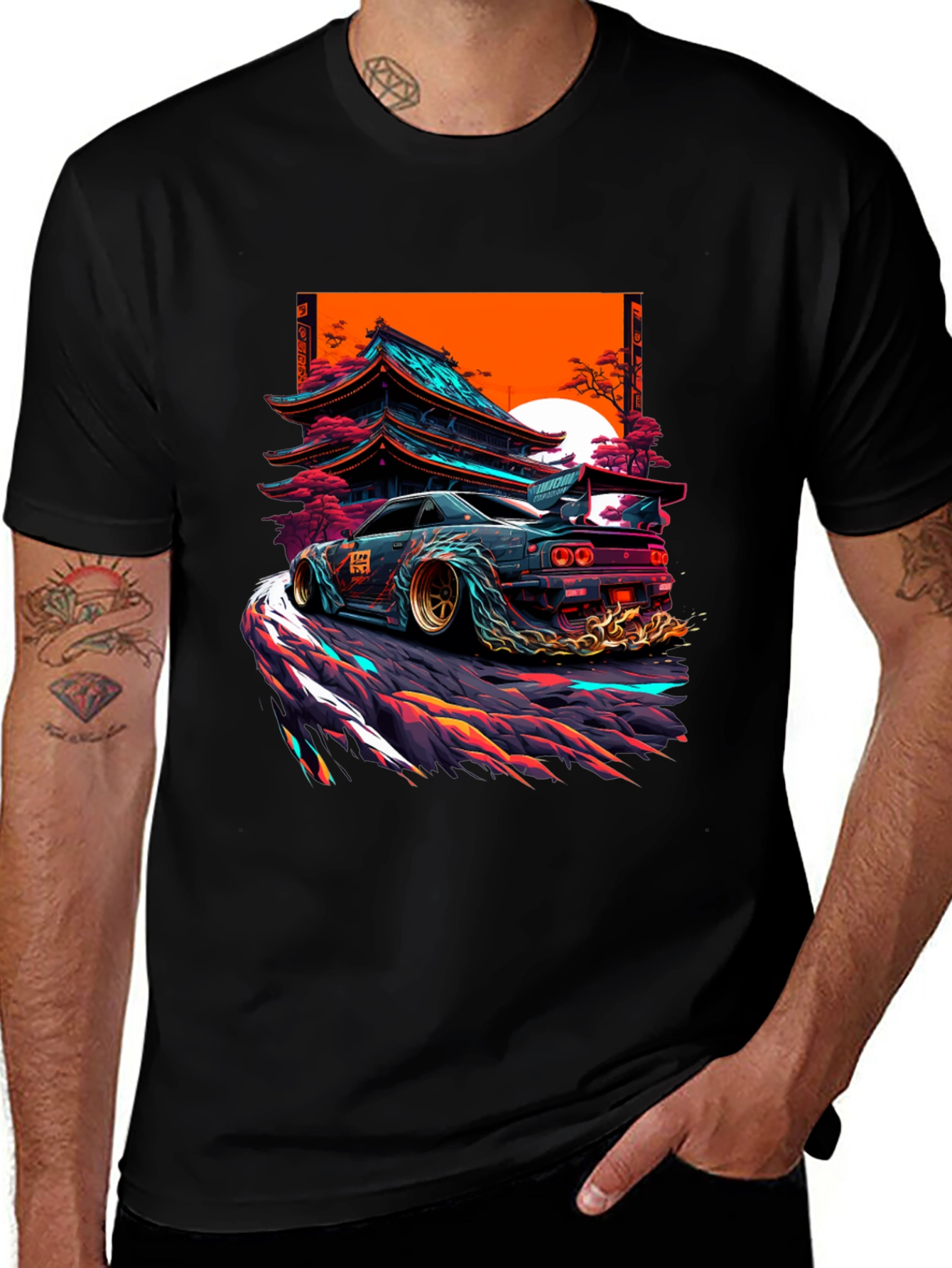 Japanese Drift Car Graphic T-Shirt