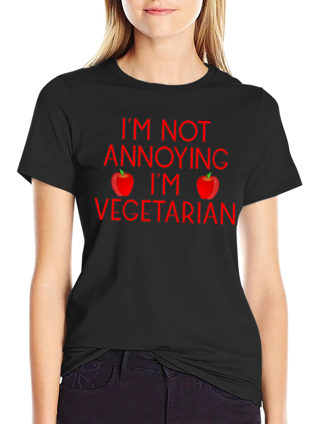 Im Not Annoying Im Vegetarian Graphic T-Shirt