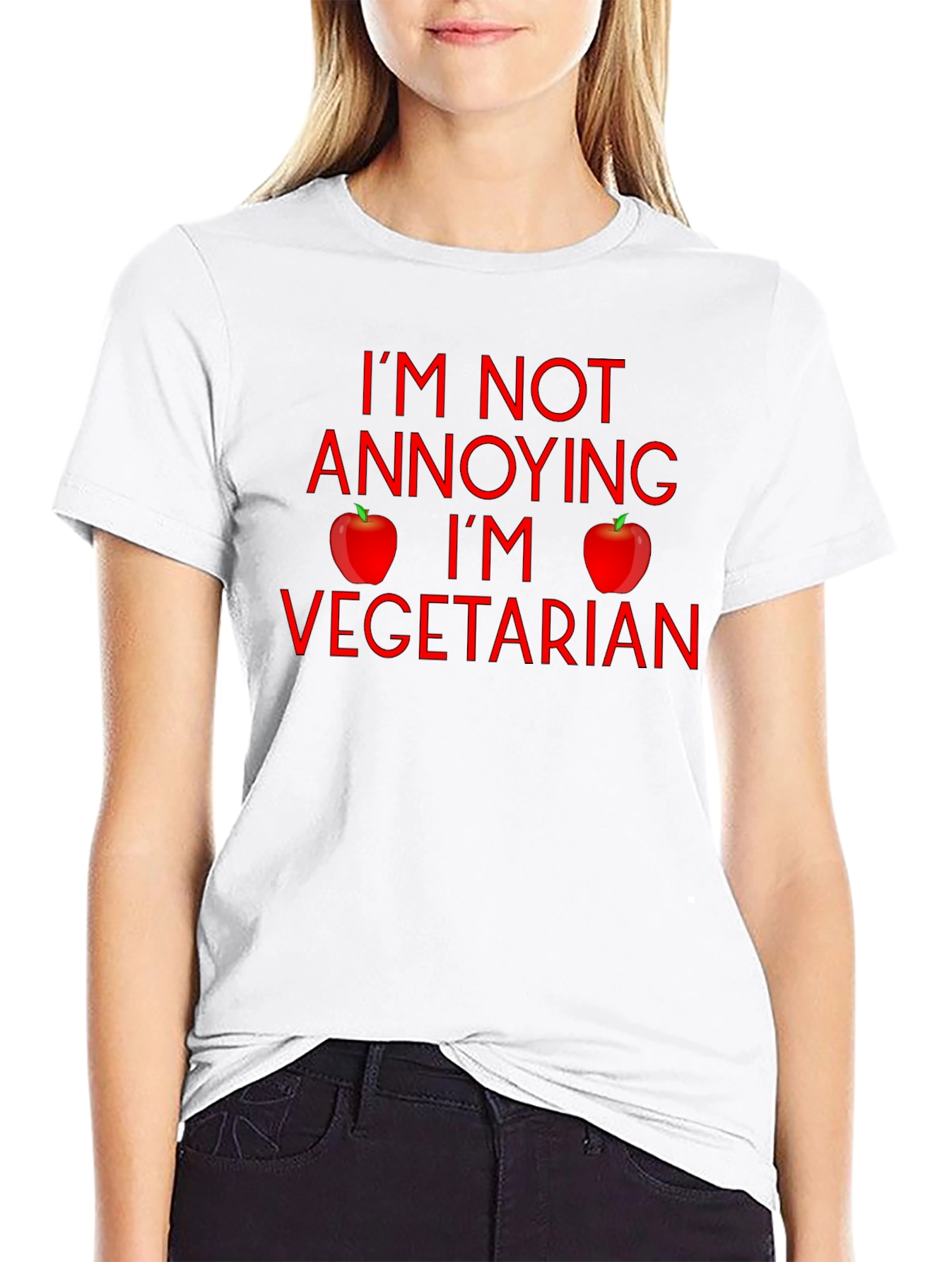 Im Not Annoying Im Vegetarian Graphic T-Shirt
