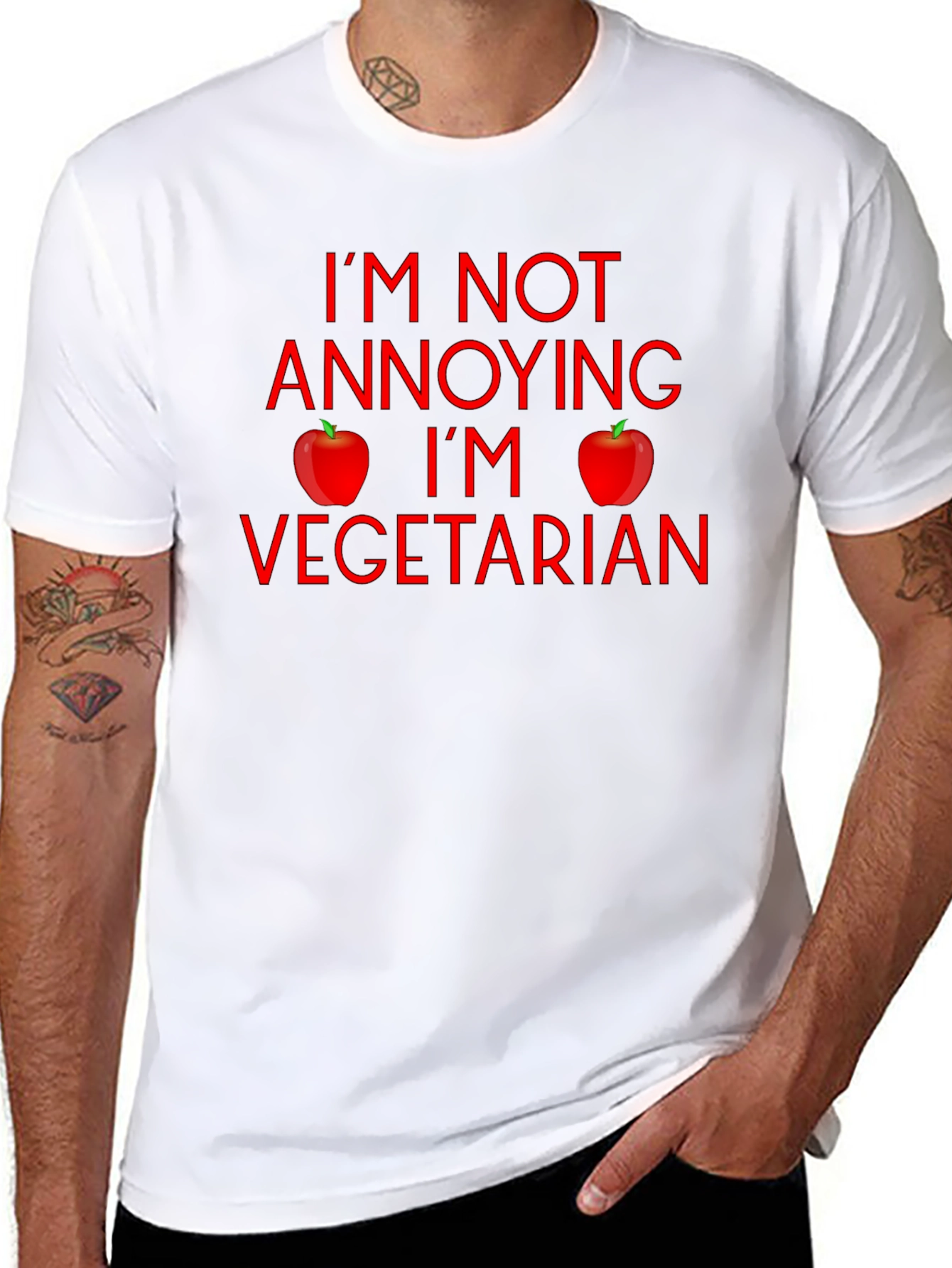 Im Not Annoying Im Vegetarian Graphic T-Shirt