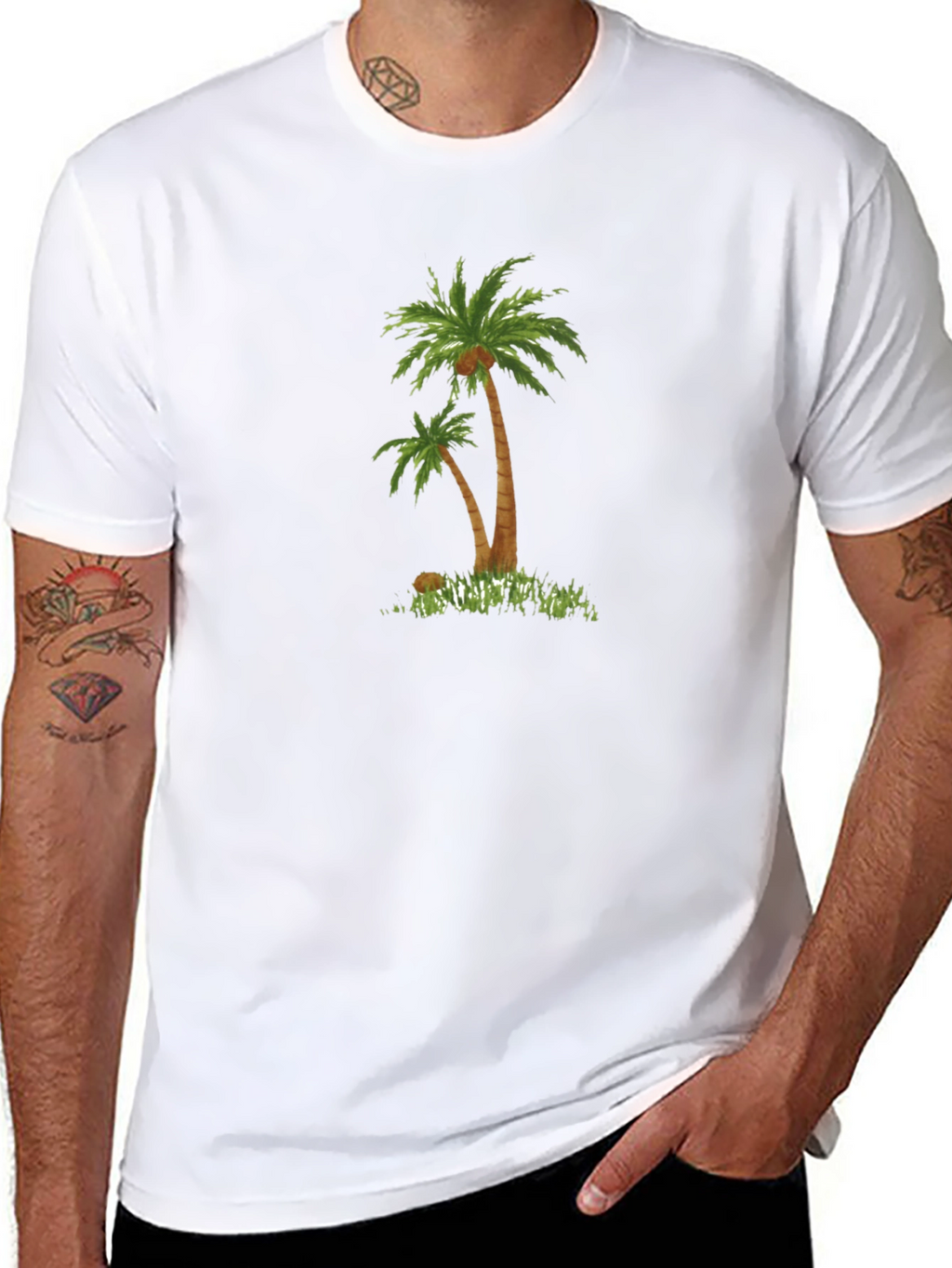 Palm Tree Graphic Tee - Tropical Vibe