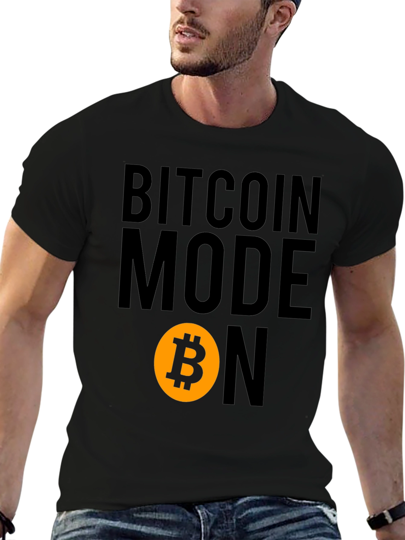 Bitcoin Mode On Graphic Tee - Black