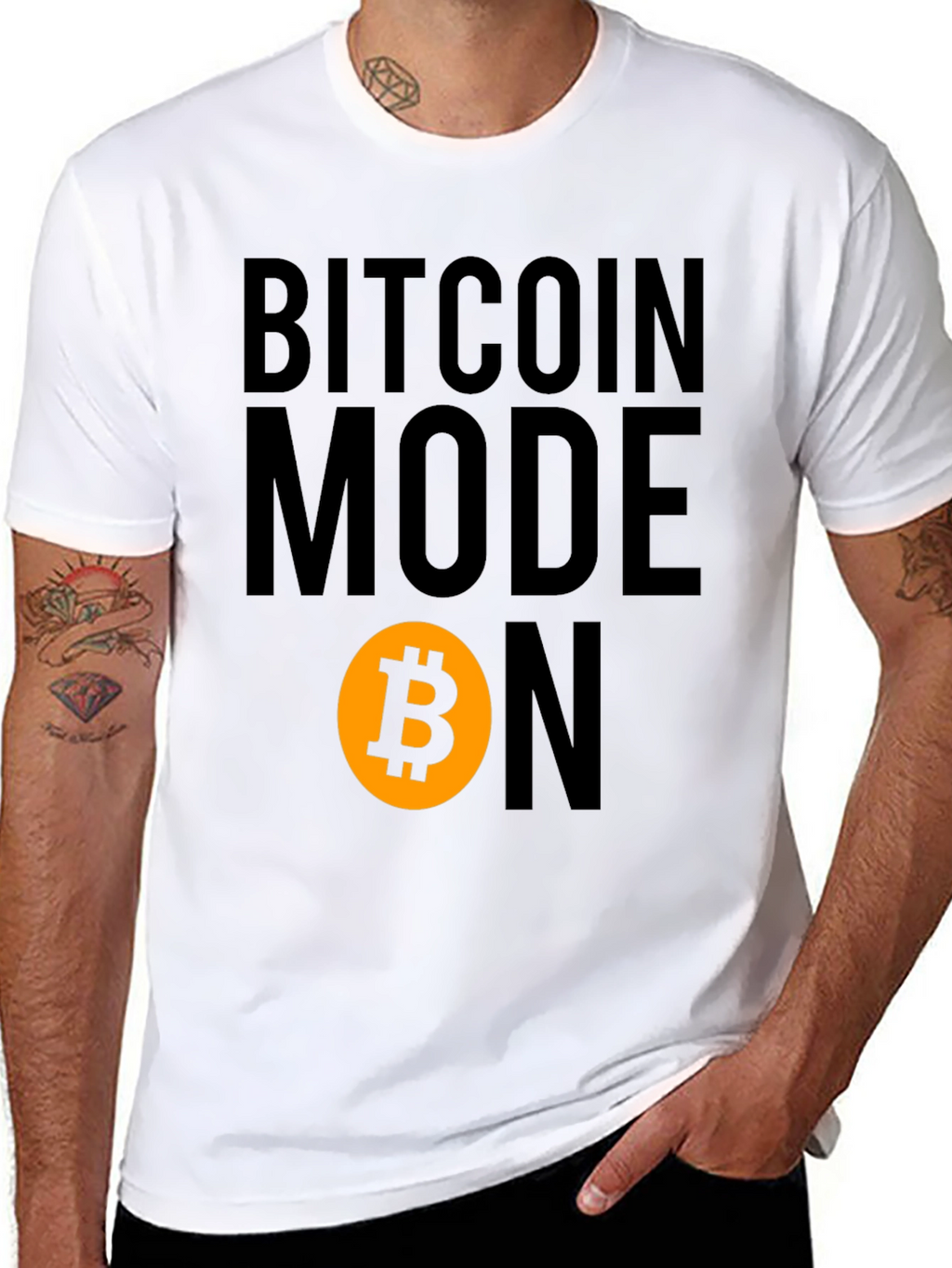 Bitcoin Mode On Graphic Tee - Black